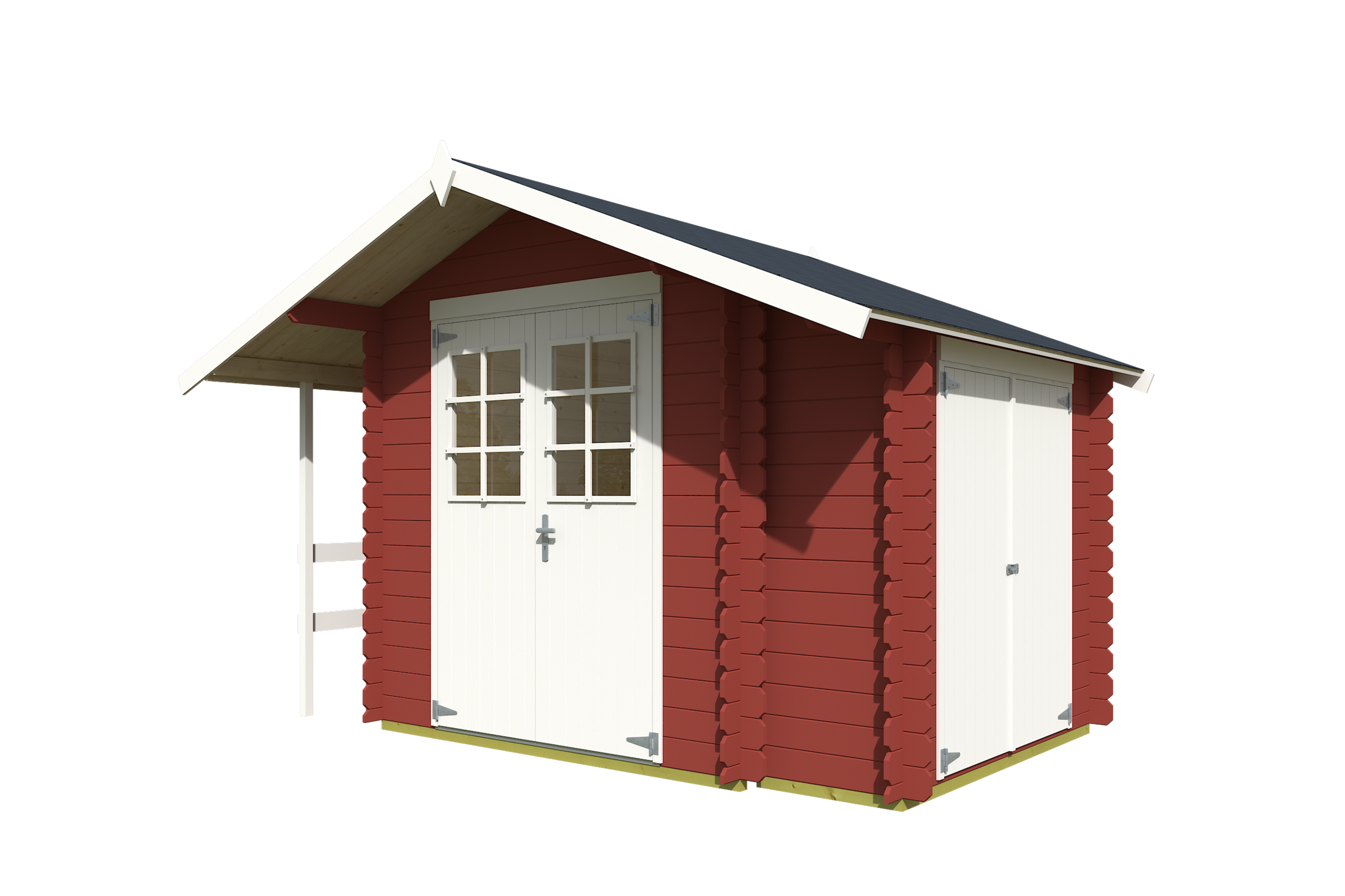 Nordic Holz Gartenhaus "Vilano 1" mit 3 getrennten Bereiche günstig online kaufen