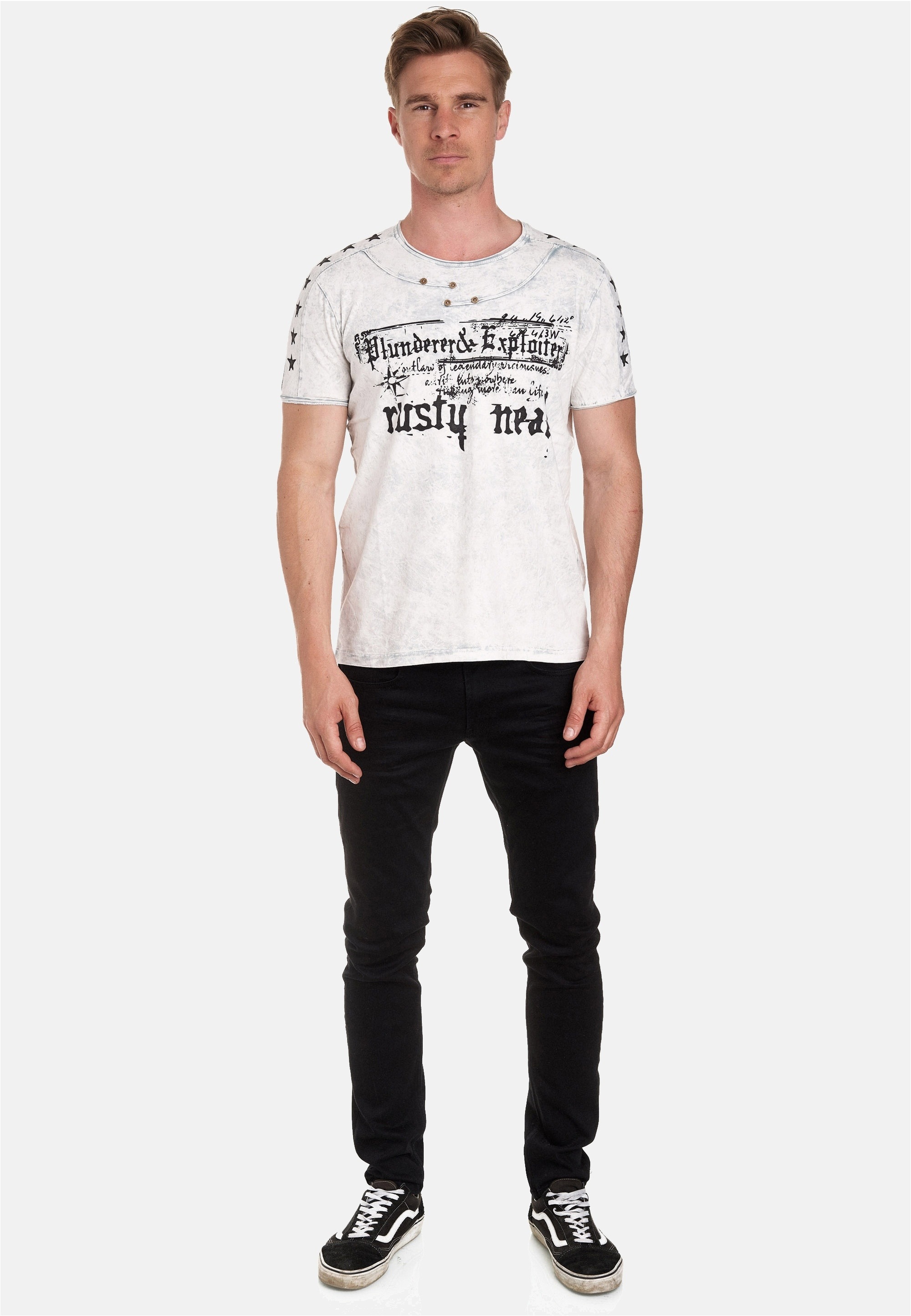Rusty Neal T-Shirt in melierter Optik