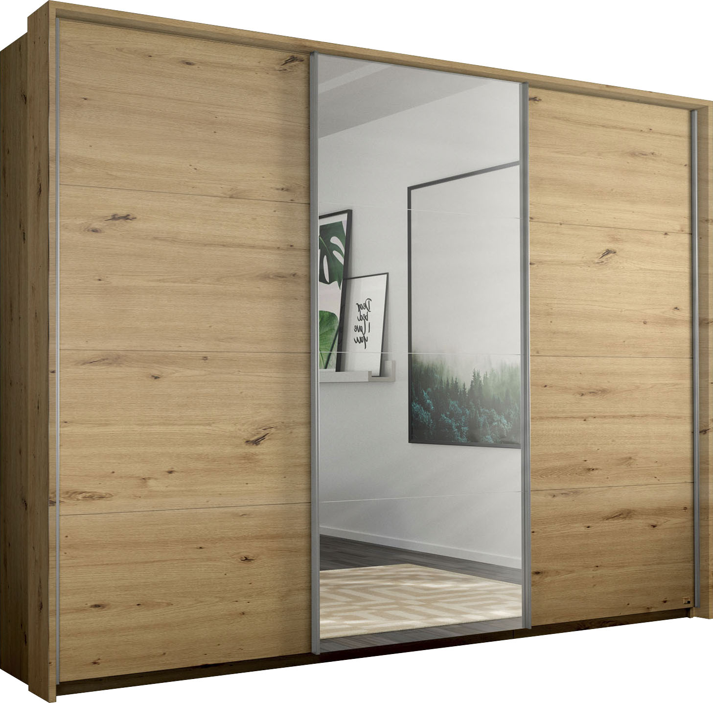 OTTO home Kleiderschrank "Kleiderschrank Schrank Garderobe Wäscheschrank TOMA mit Passepartout" Breiten 211/278/323/368 cm, Höhen 214/233 cm inkl. Passepartout, inkl. Regaleinsatz sowie zusätzlichen Einlegeböden MADE IN GERMANY