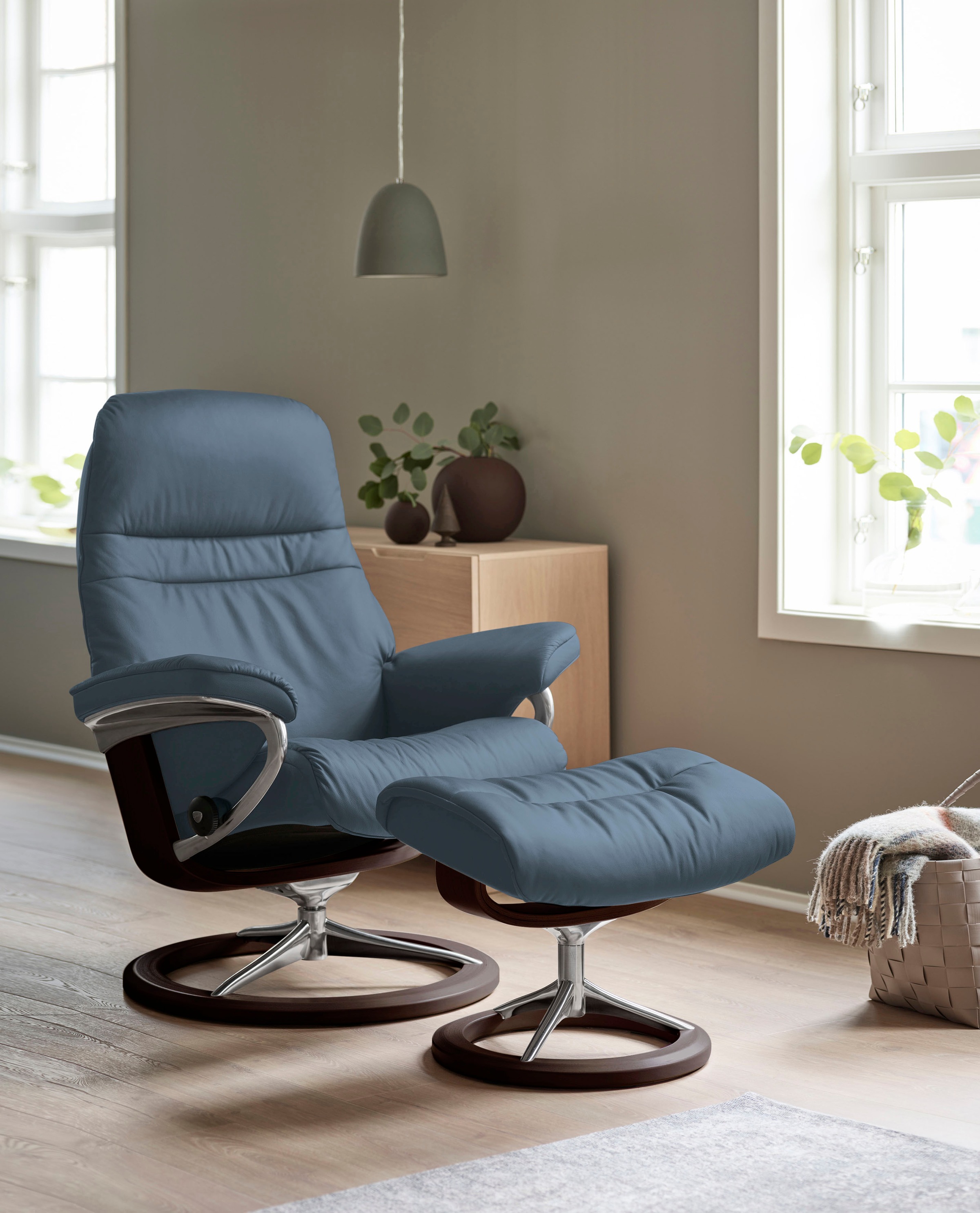Stressless Relaxsessel "Sunrise", (Set, Relaxsessel mit Hocker), mit Signat günstig online kaufen