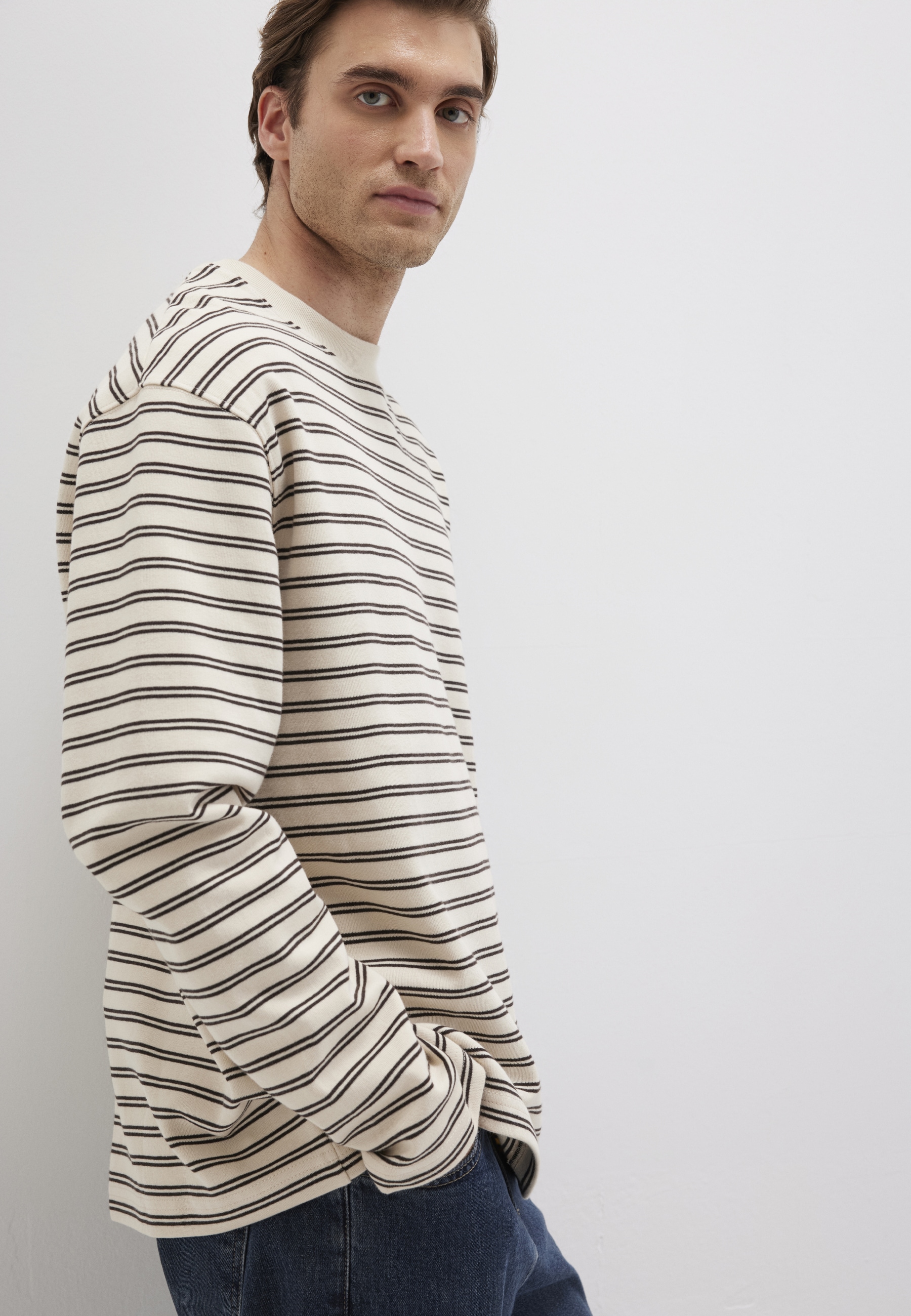 Thumbnail - Mavi Longpullover "STRIPE SWEATSHIRT" Premium Crew Neck mit Streifen