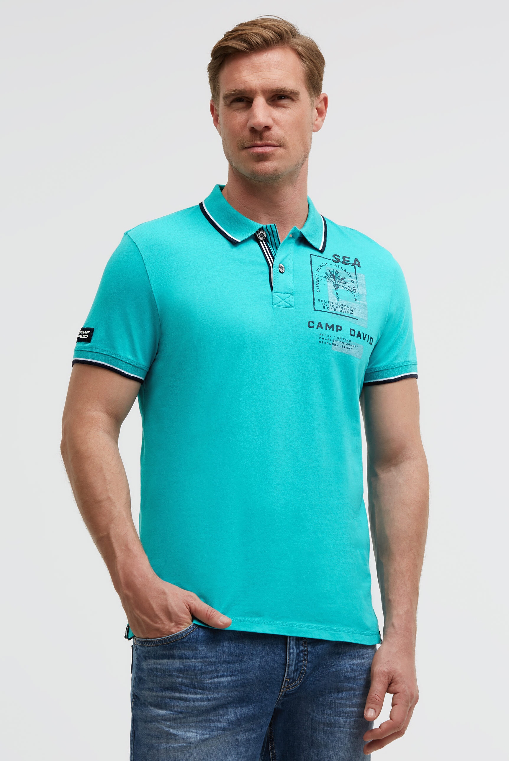 CAMP DAVID Poloshirt aus Baumwolle