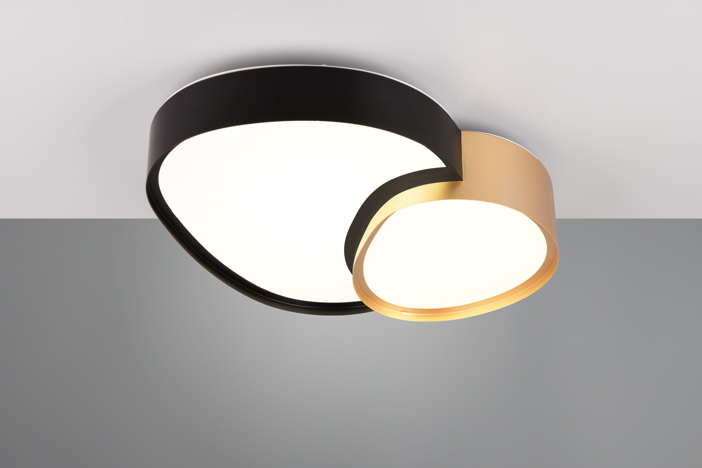 TRIO Leuchten LED Deckenleuchte »RISE, LED Deckenlampe 21W 2400 Lumen warmweiß bis kaltweiß 2700-6500K«, 1 flammig, Leuchtmittel LED-Board | LED fest integriert, Fernbedienung dimmbar Memoryfunktion Nachtlicht CCT Lichtfarbe wählbar
