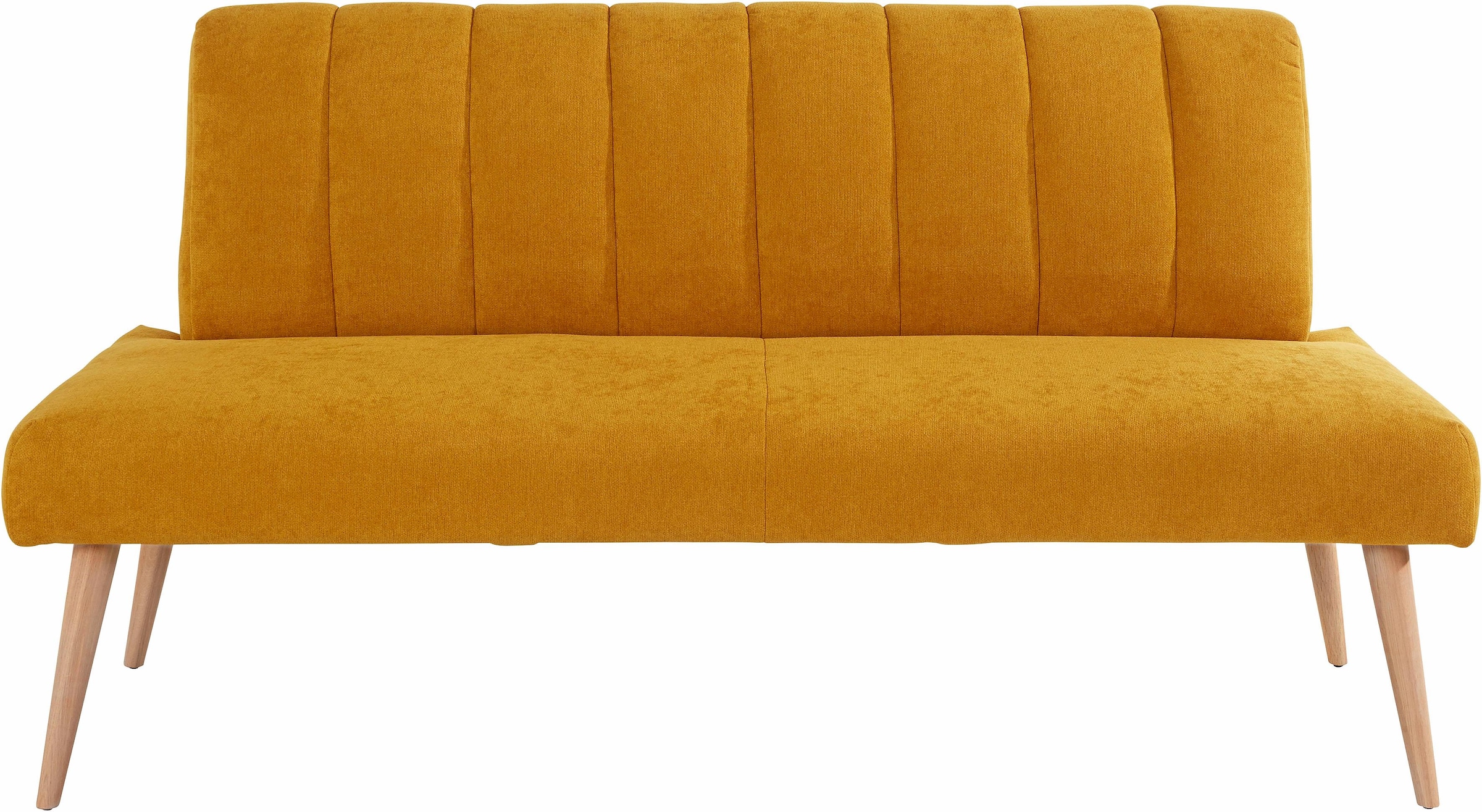 exxpo - sofa fashion Sitzbank »Costa, moderne Rückensteppung, bequem und elegant, hoher Holzfuß«, hochwertige Detailverarbeitung, Frei im Raum stellbar