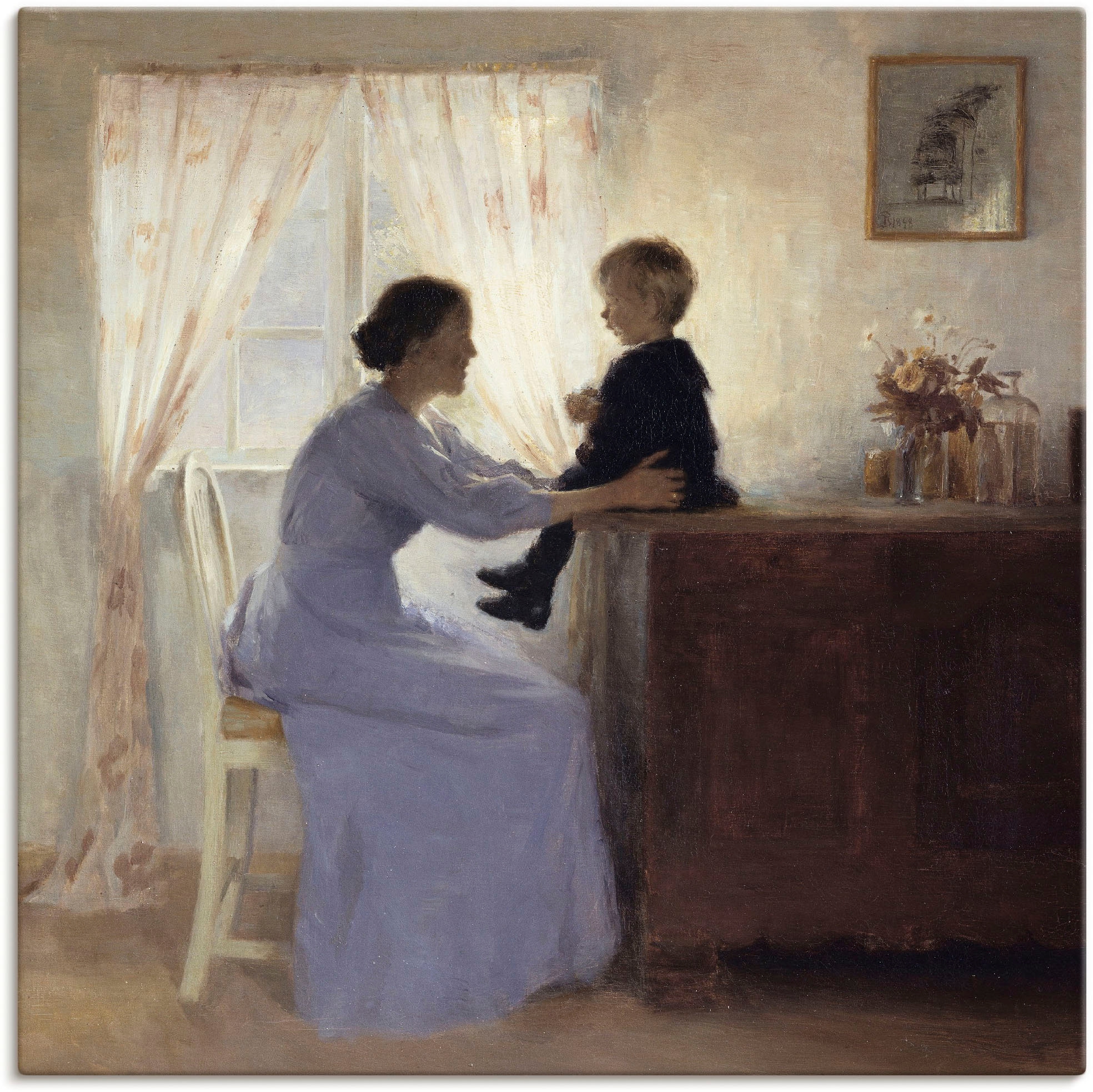Artland Leinwandbild "Mutter und Kind. 1898", Frau, (1 St.), auf Keilrahmen gespannt