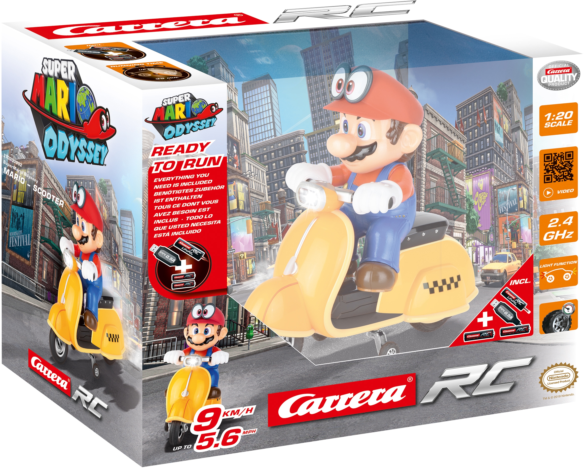 Carrera® RC-Auto »Carrera® RC - Super Mario Odyssey™ Scooter«, mit LED-Licht