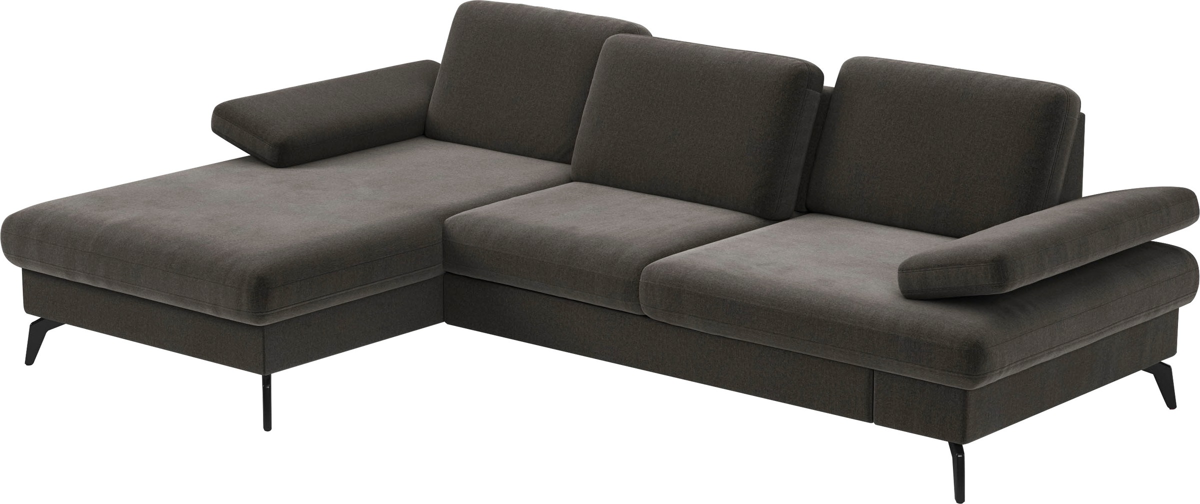 sit&more Ecksofa »Morris L-Form, inkl. Sitztiefenverstellung«, wahlweise mit Armteilverstellung, Bettfunktion & Bettkasten