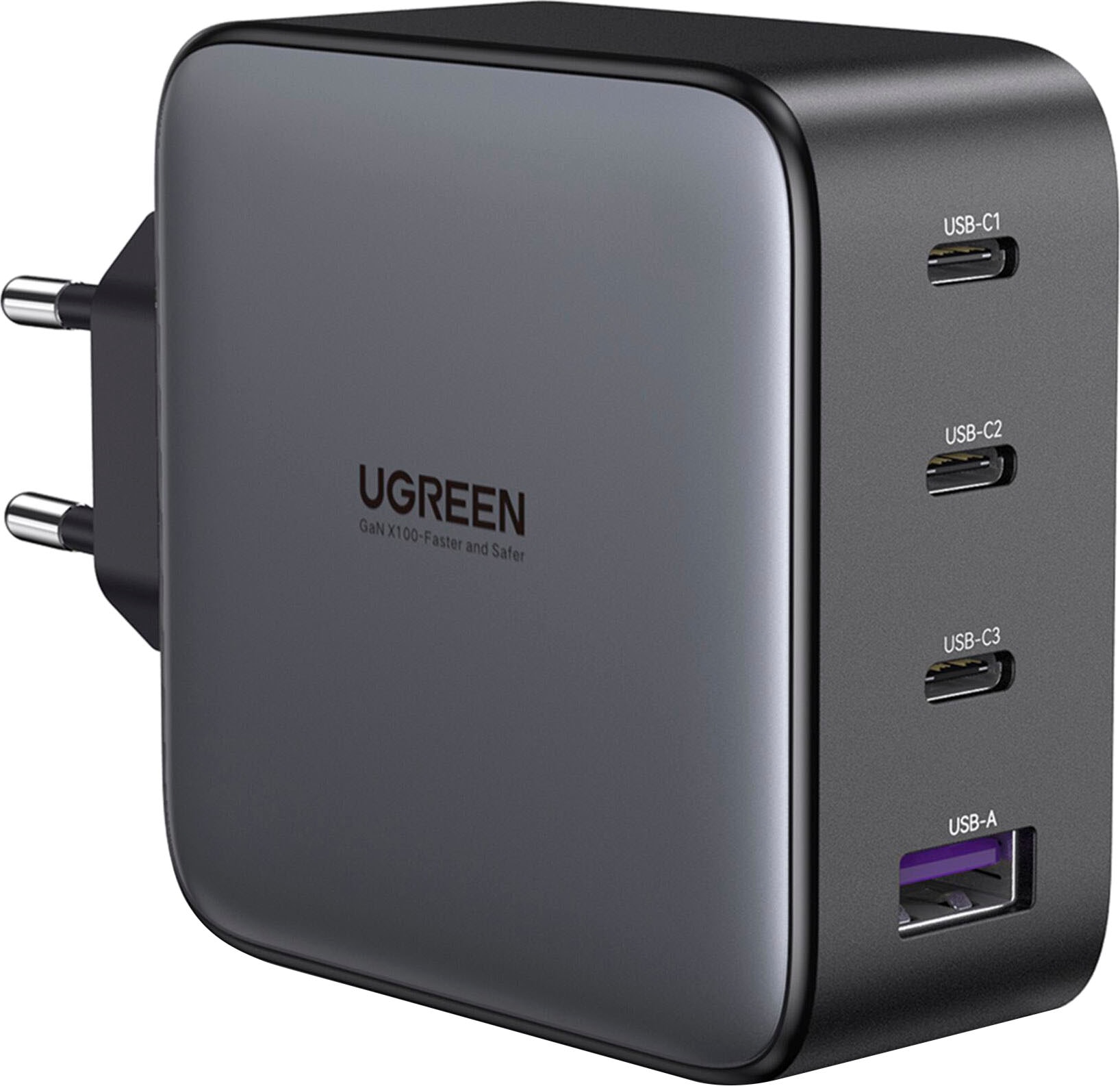 UGREEN USB-Ladegerät »USB-A+3xUSB-C 100W GaN EU Tech Fast Wall«