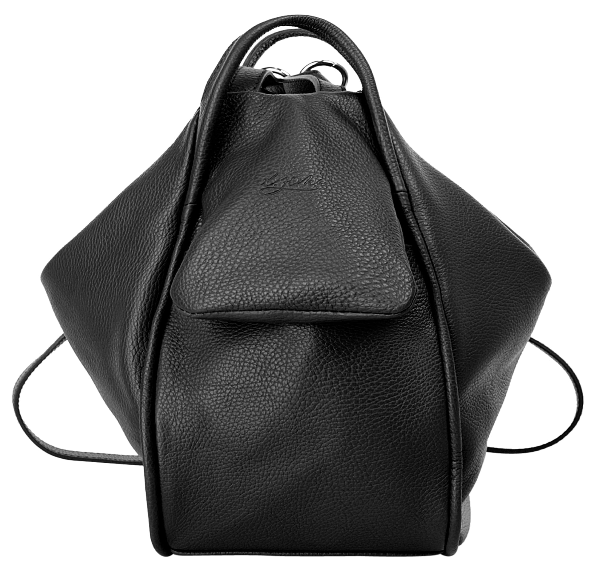 Cityrucksack, echt Leder, Made in Italy