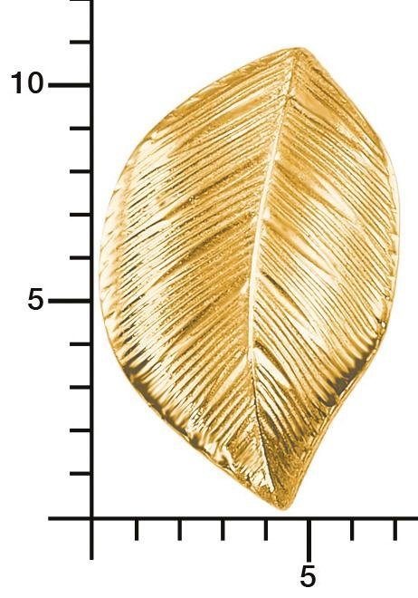 Paar Ohrstecker AMOR "Blätter", gold (gelbgoldfarben), Ohrringe, Damen, Gelbgold 375, Made in Germany 2