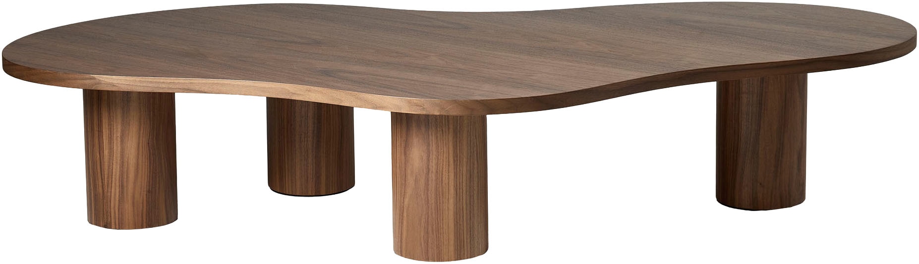 SalesFever Couchtisch "Aven 160x85 cm zeitloses Design mit Echtholzfurnier" Markante organische Form mit skulpturalem Charakter