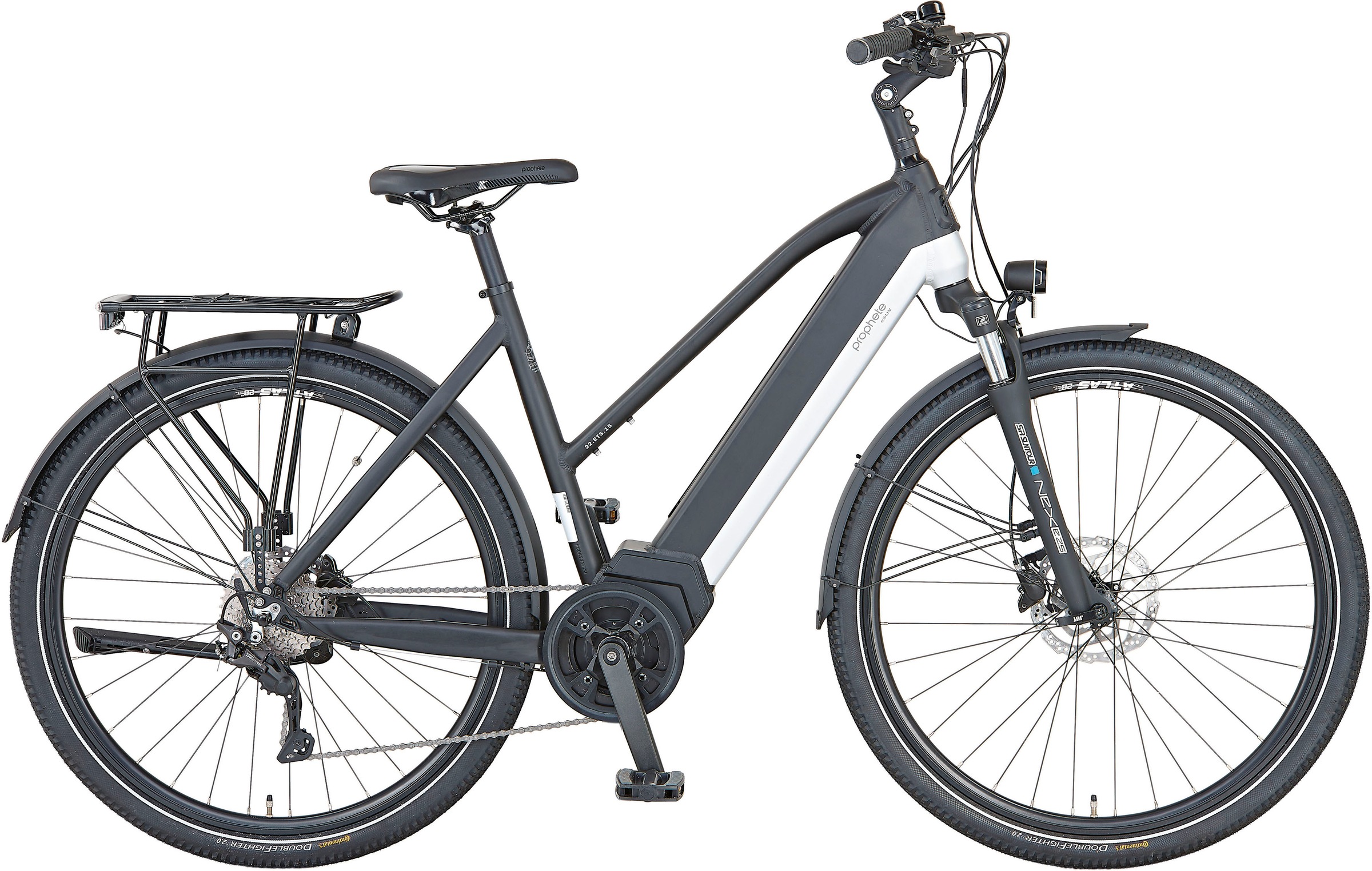 Prophete E-Bike "Entdecker 5.0", 10 Gang, Shimano, Deore, Mittelmotor 250 W, Pedelec, Elektrofahrrad für Damen