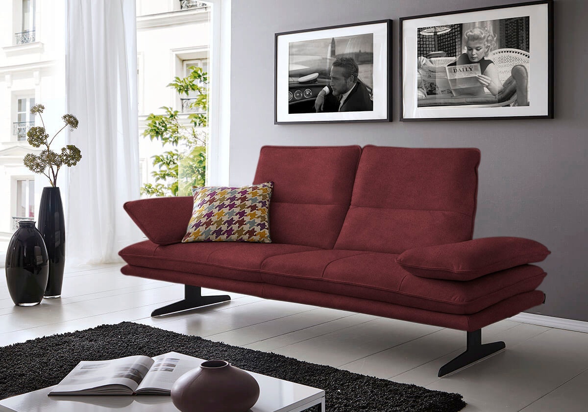 W.SCHILLIG 2-Sitzer "broadway, Designsofa mit tollem Sitzkomfort, Breite 216cm" Sitztiefenverstellung, Kopfteil- & Seitenteilverstellung, Breite 216cm