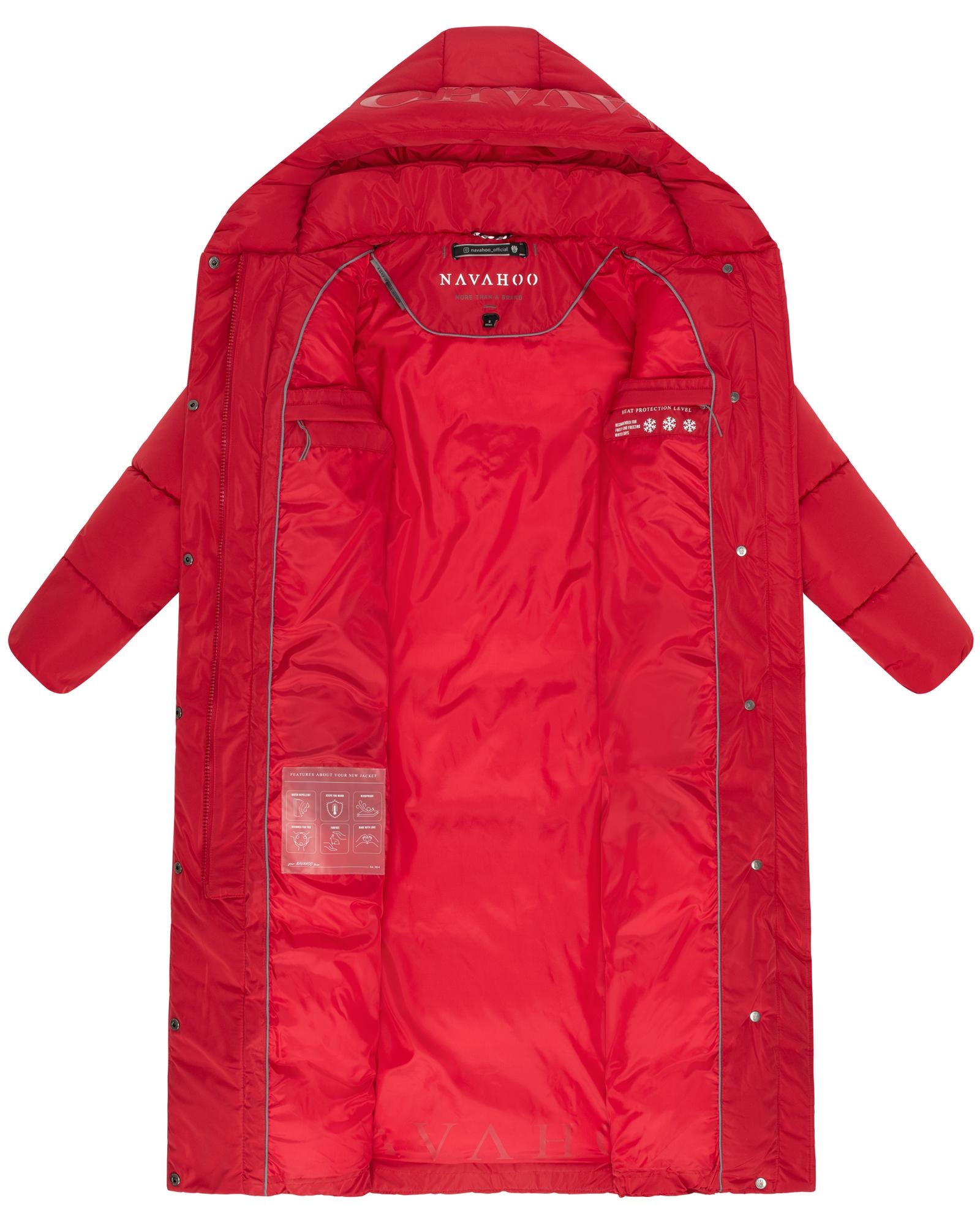 Navahoo Steppmantel »Eisblick 14«, Gesteppter Damen Mantel mit Taillengürtel