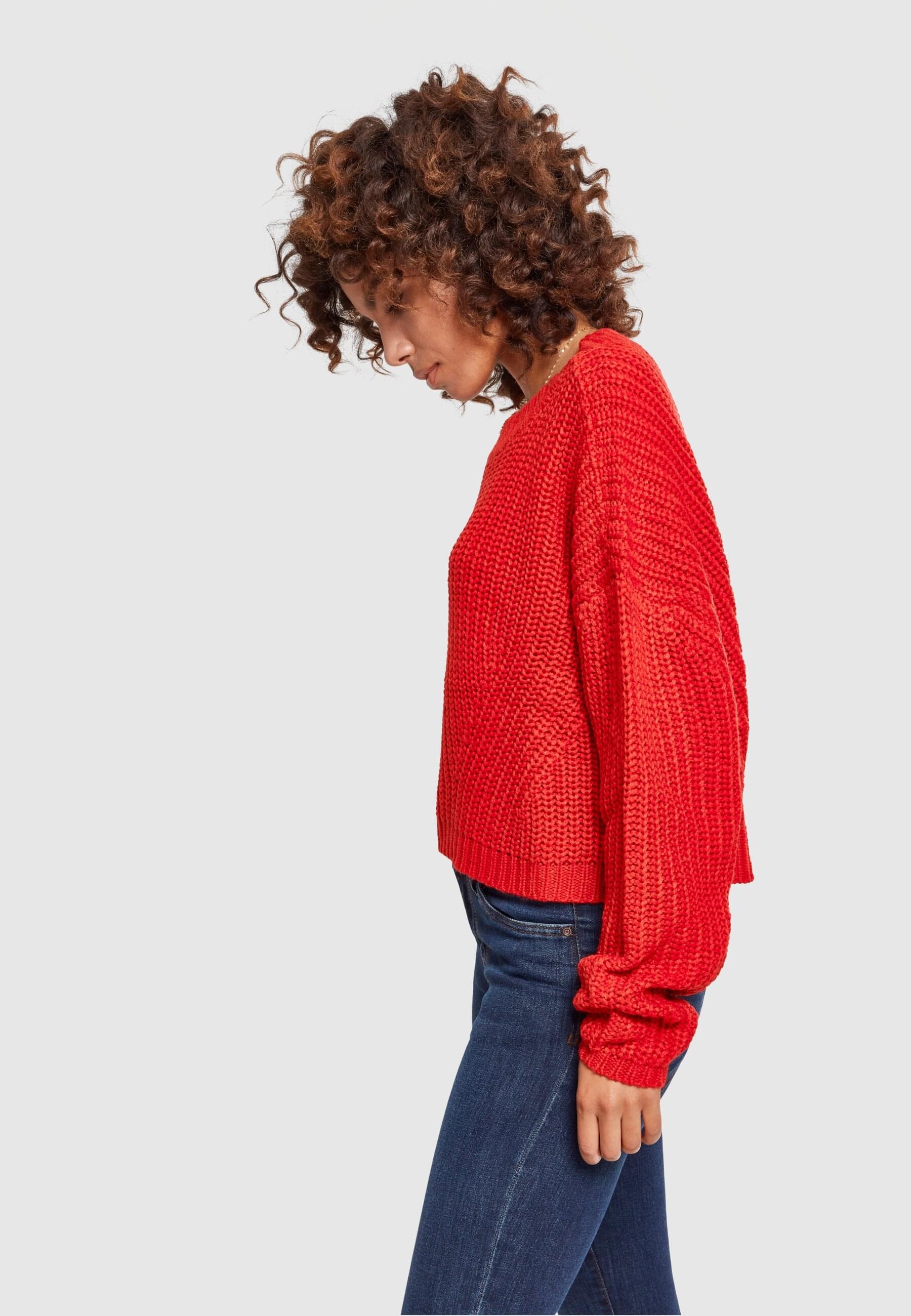 URBAN CLASSICS Rundhalspullover »Urban Classics Damen Ladies Wide Oversize Sweater«, (1 tlg.)