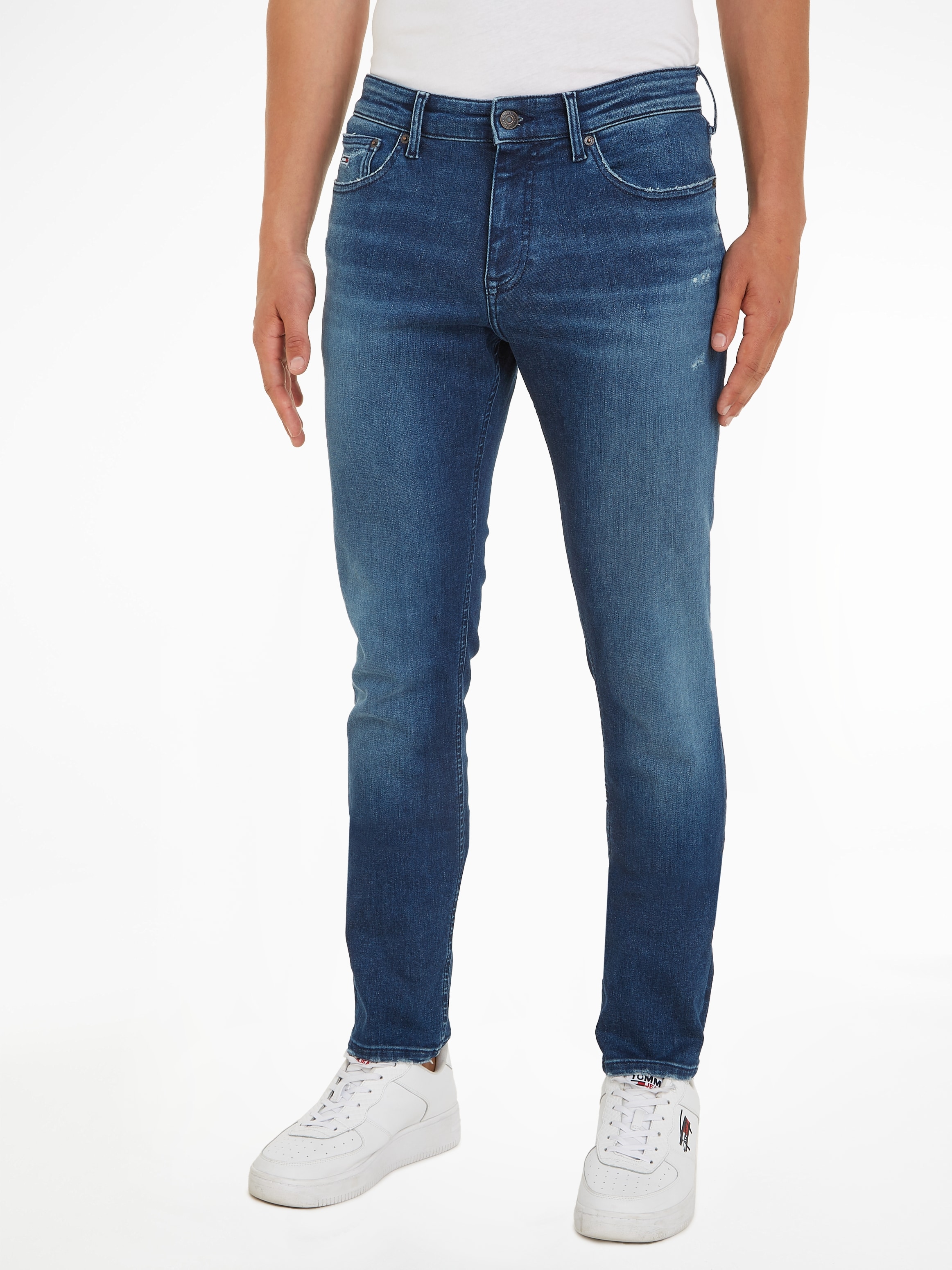 Tommy Jeans Slim-fit-Jeans "SCANTON SLIM", mit Abrieb- und Destroyeddetails