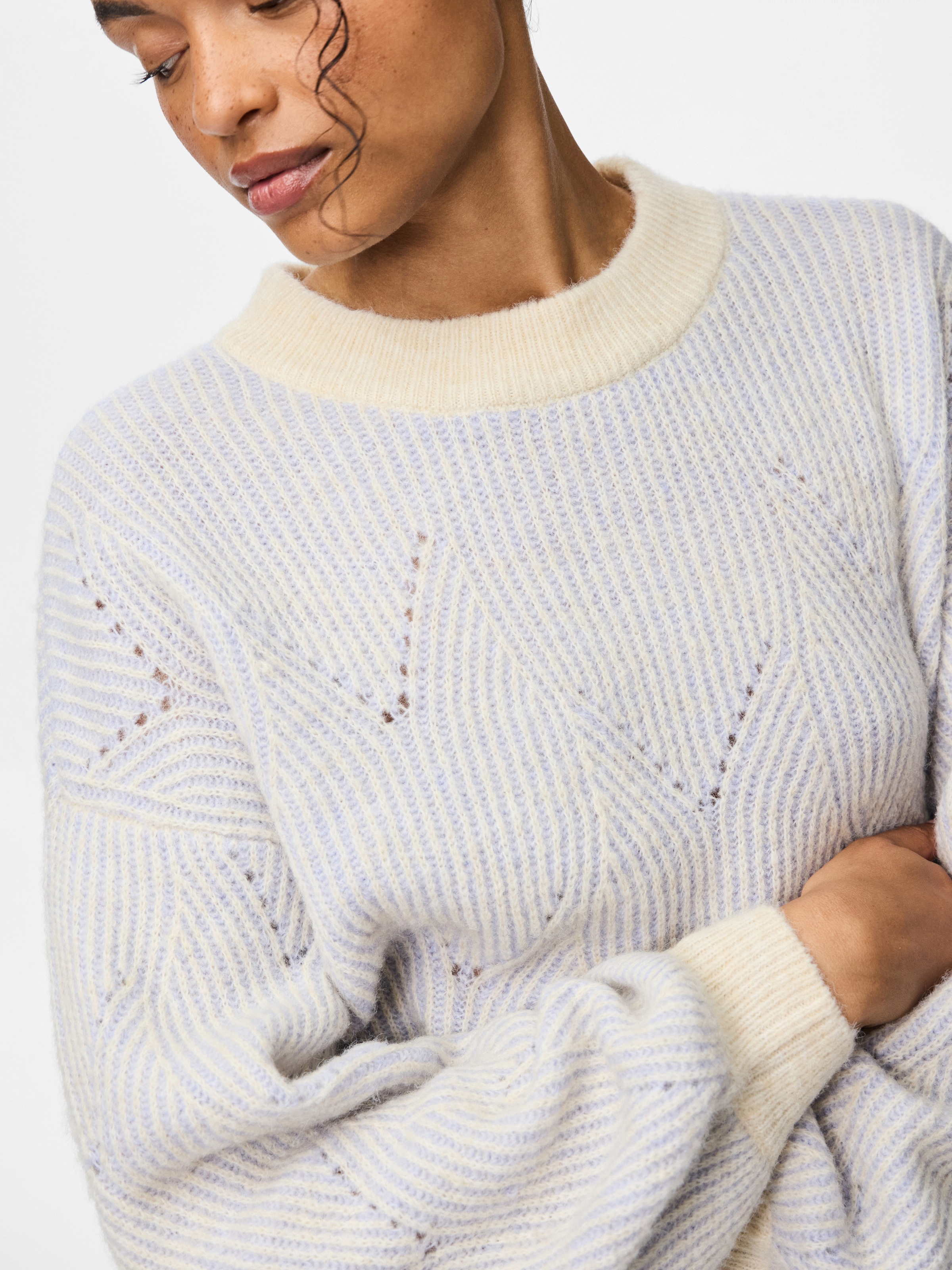 Thumbnail - pieces Rundhalspullover "PCJENNA LS O-NECK KNIT NOOS BC"