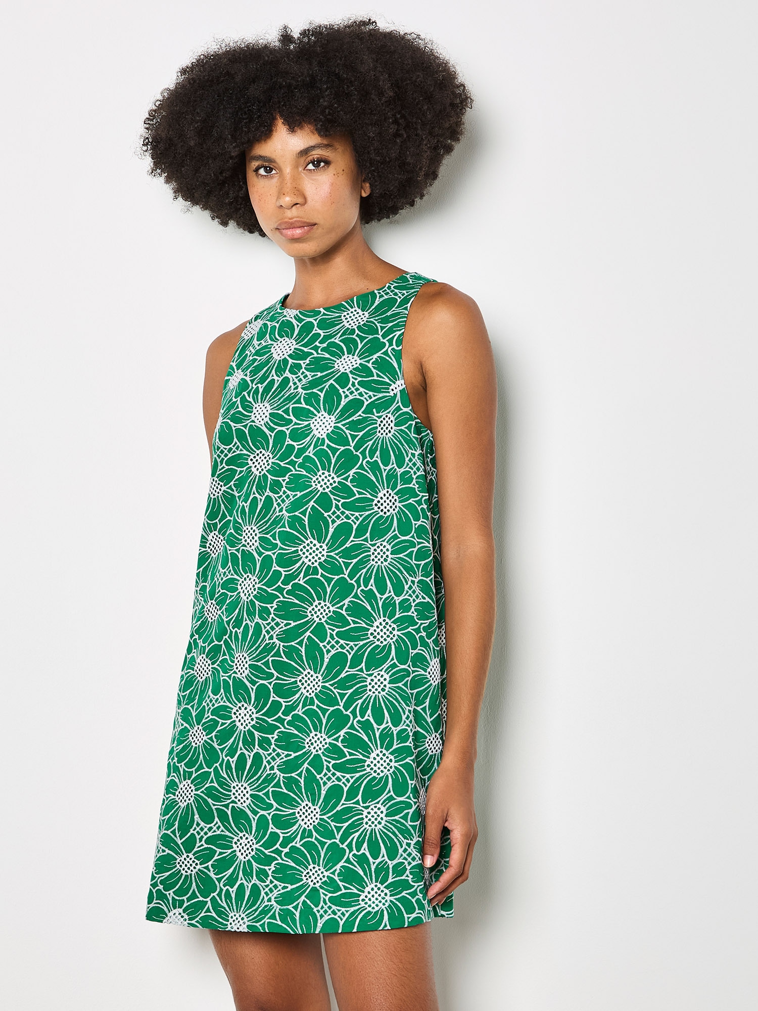Apricot Minikleid "Mini-Etuikleid" mit Blumenstickerei