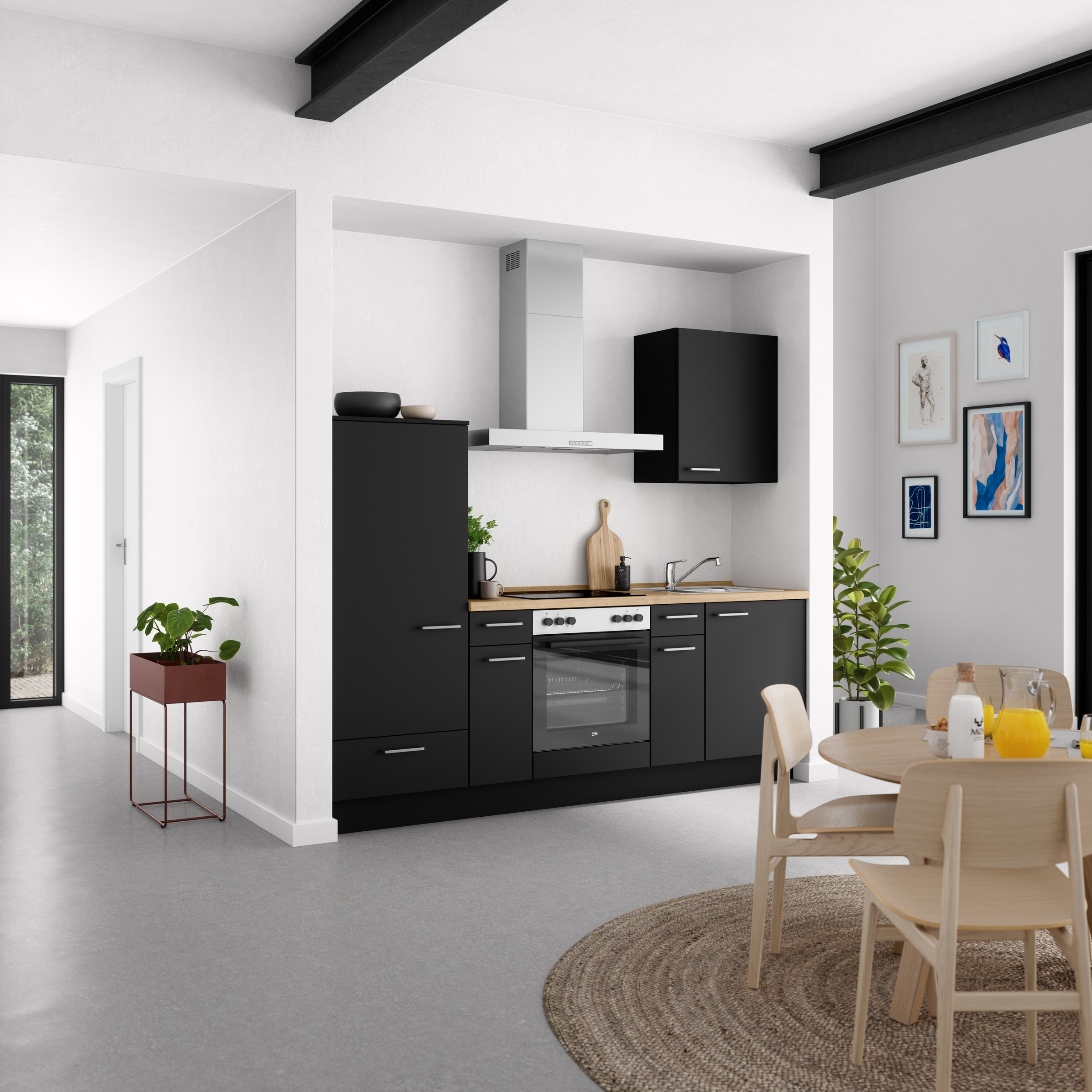 nobilia® Küchenzeile »"Touch I"«, vormontiert, Ausrichtung wählbar, Breite 240 cm, wahlw. mit E-Geräten