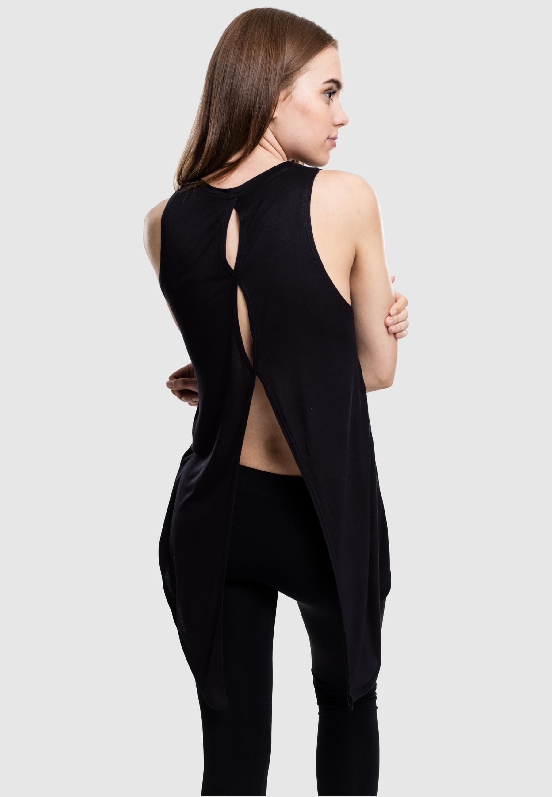 URBAN CLASSICS Muskelshirt »Urban Classics Damen Ladies HiLo Viscose Top«, (1 tlg.)