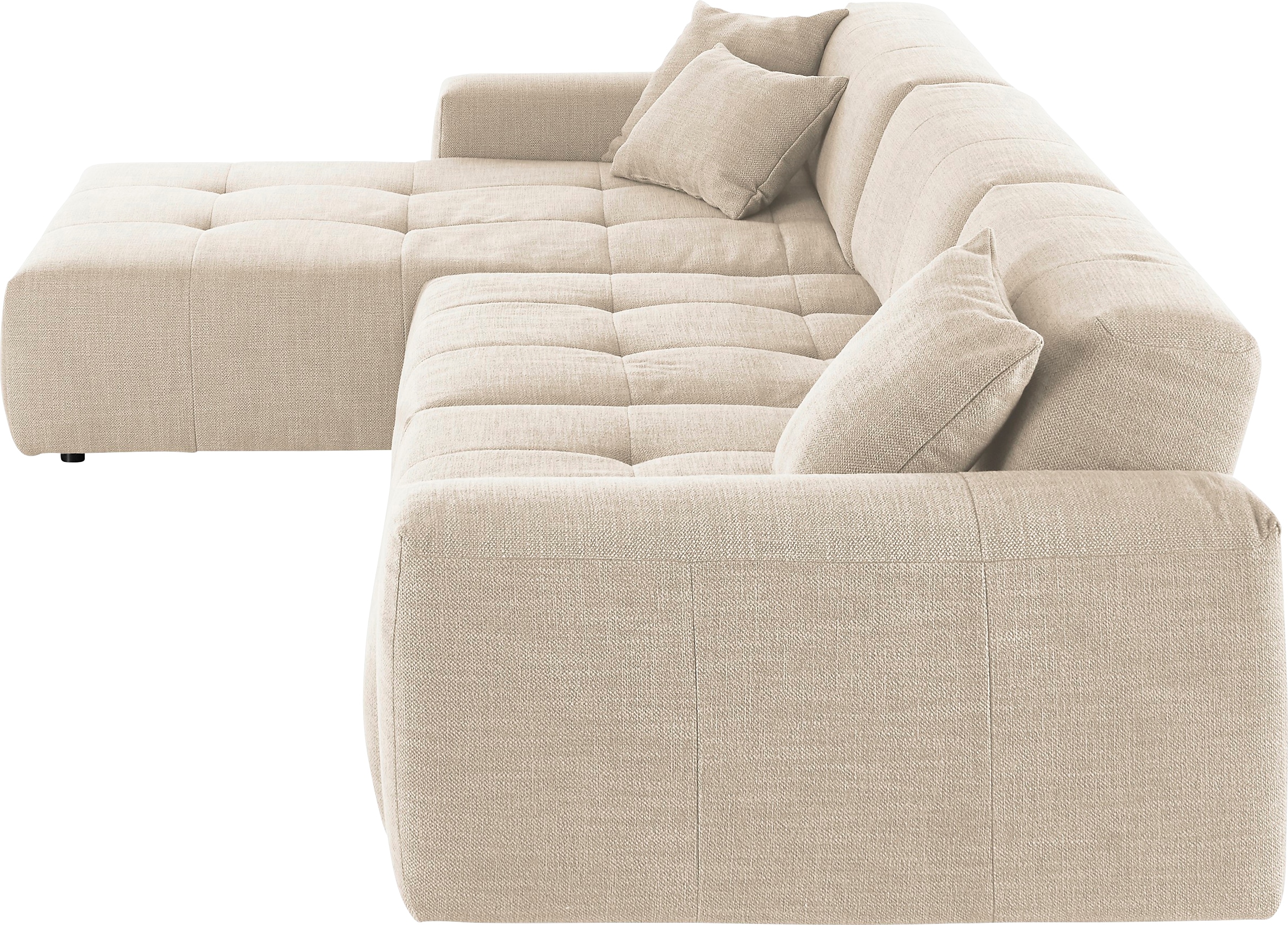 3C Candy Ecksofa »Yoshy mit Komfortfunktionen, modern und bequem, L-Form«, Zwei verschiedene Sitztiefen durch verstellbare Rückenlehne