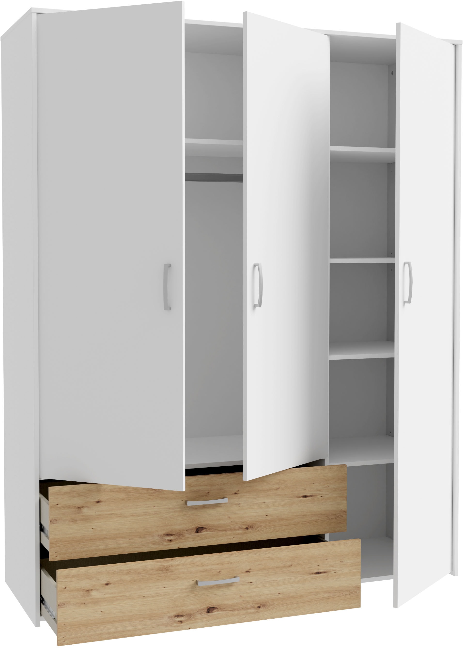 FORTE Drehtürenschrank »Culgoa«, Drehtürenschrank, Stauraum, 2 Schubkästen, variable Einlegeböden