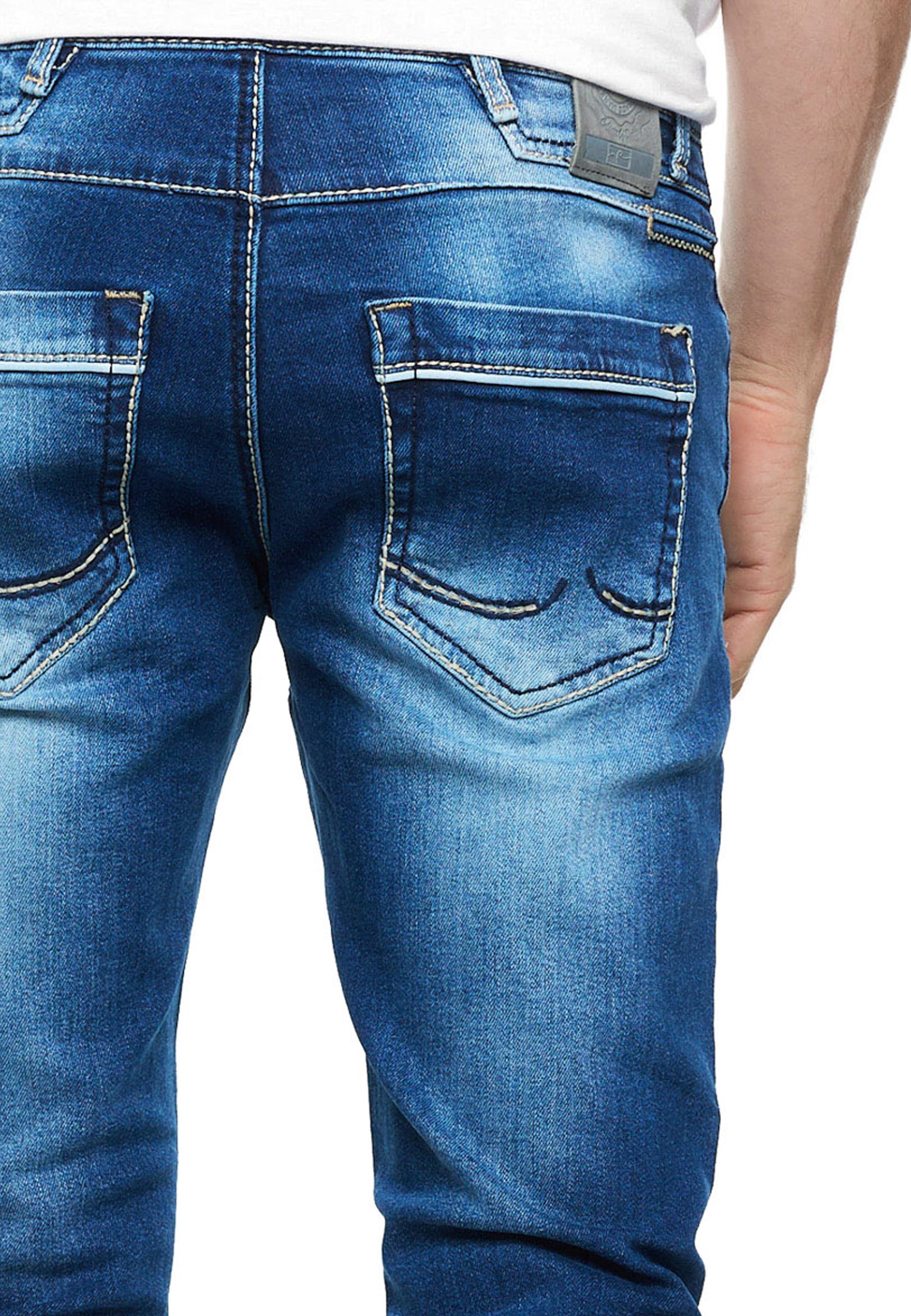 Rusty Neal Straight-Jeans »TOYAMA«, mit coolen Kontrastnähten