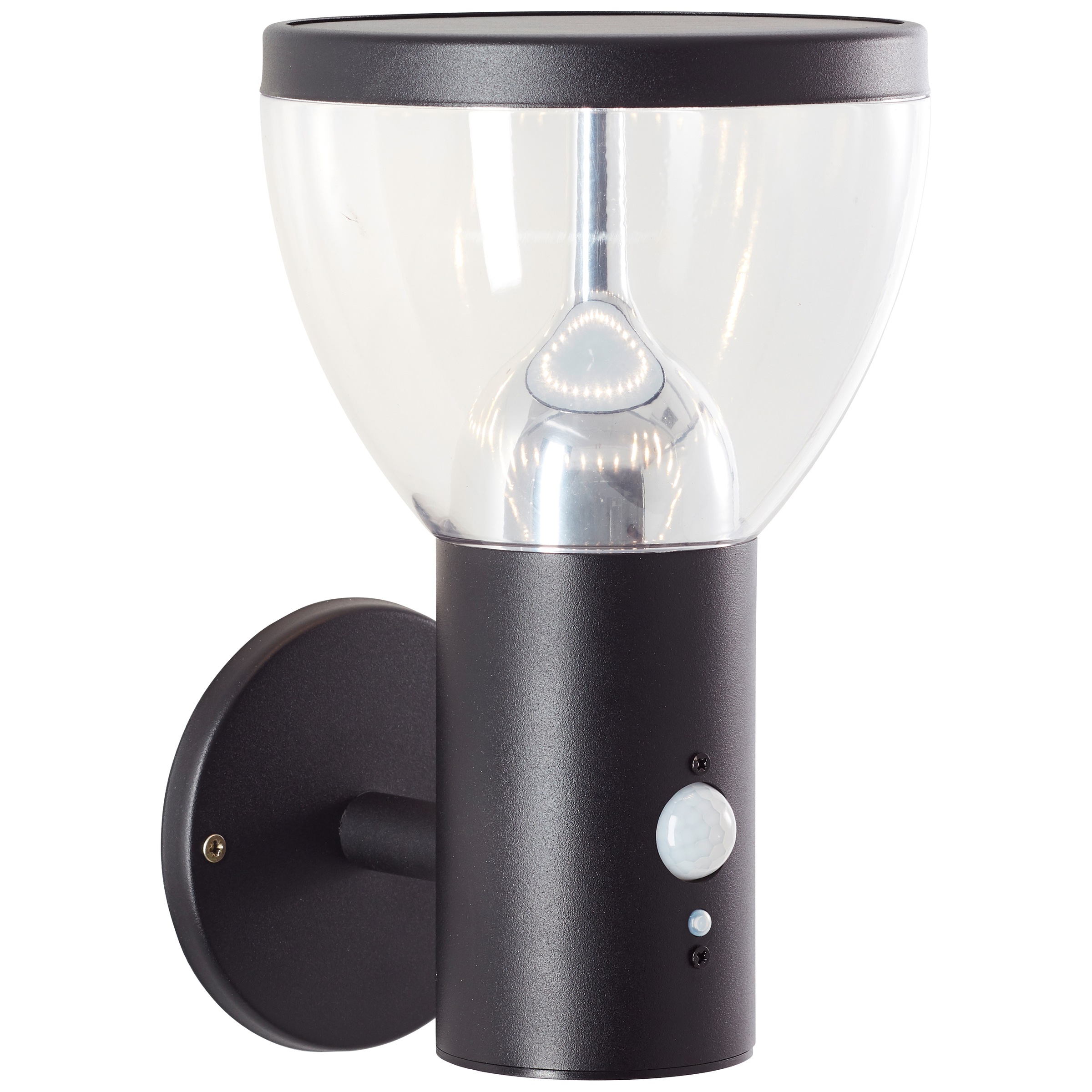 Brilliant LED Außen-Wandleuchte »Tulip«, LED Außenwandleuchte, Solar, 25 cm, 430 lm, 3000 K, Edelstahl, schwarz
