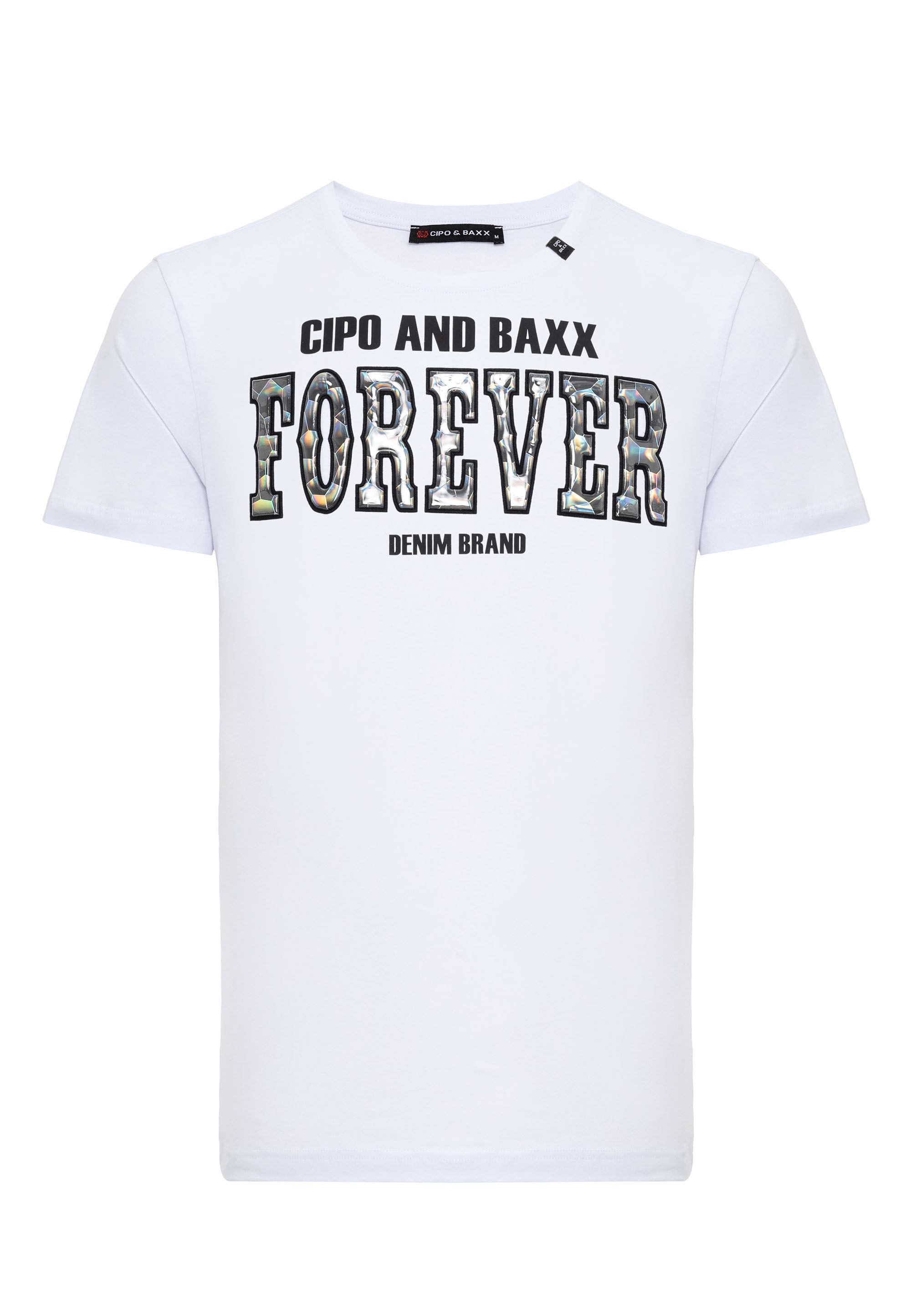 Cipo & Baxx T-Shirt »T-Shirt«, mit Rundhals-Ausschnitt