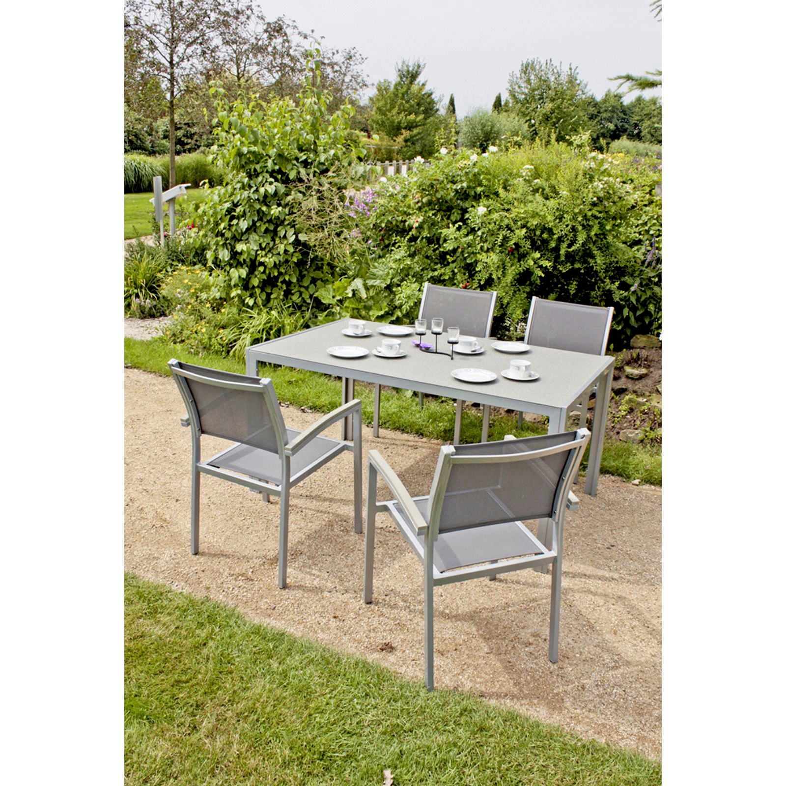 Garden Pleasure Stapelstuhl "GRACE" (Set) 4 Stk.4er Set günstig online kaufen