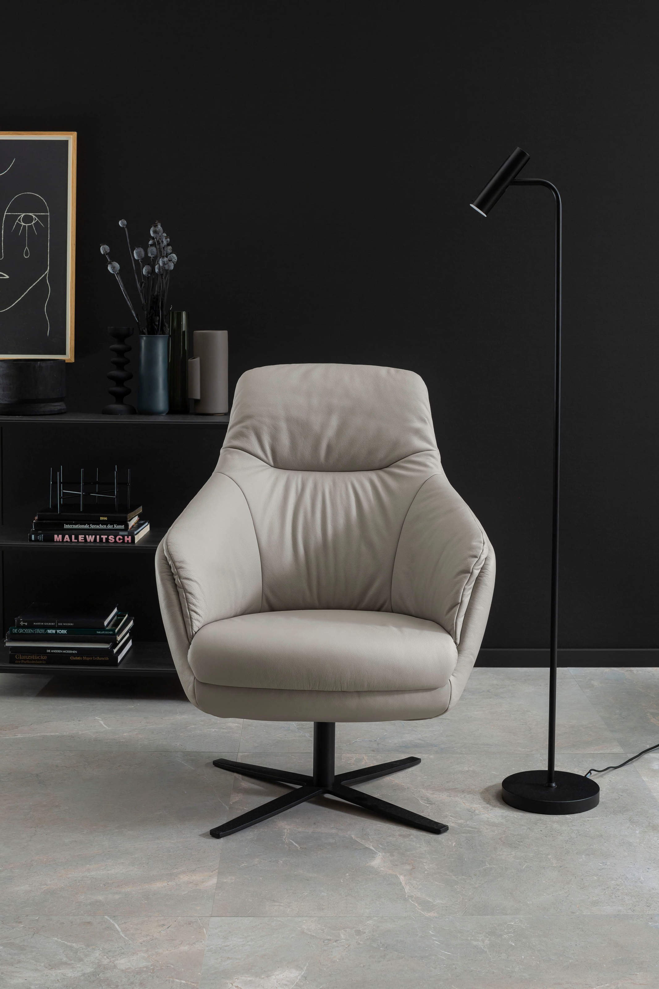 SCHÖNER WOHNEN-Kollektion Drehsessel »Sky Sessel bequemer Loungesessel mit tollem Sitzkomfort«, wahlweise mit Wippfunktion für noch mehr Wohlfühlkomfort
