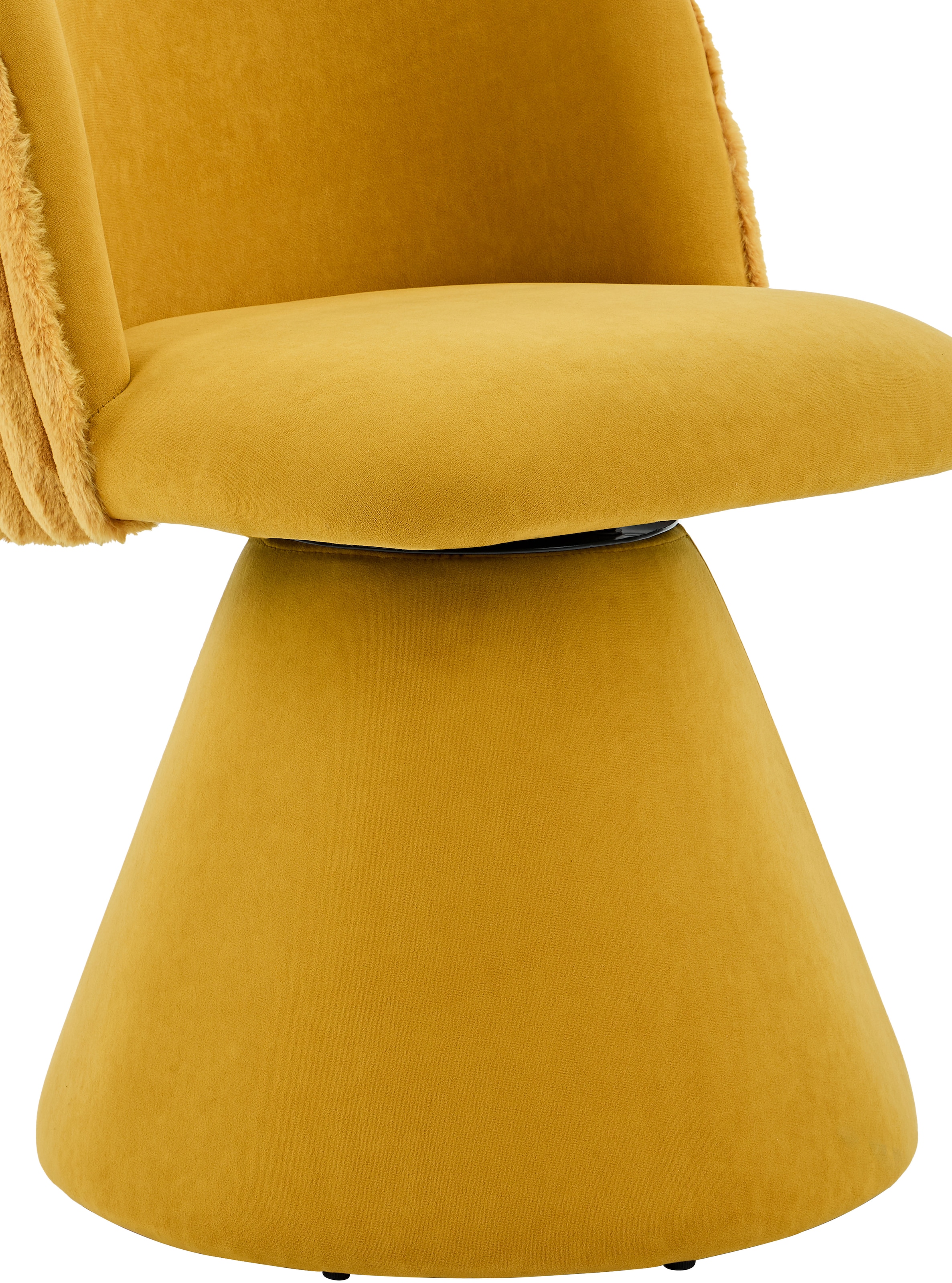 HELA Drehstuhl »BARI« (Set) 2 Stk.360° drehbar, Polsterfuß, Materialkombi, Außen Felloptik Innen Velvet