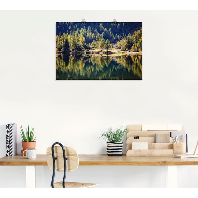 Artland Wandbild »Herbstwald am Duisitzkarsee«, Waldbilder, (1 St.), als  Alubild, Leinwandbild, Wandaufkleber oder Poster in versch. Größen kaufen |  BAUR