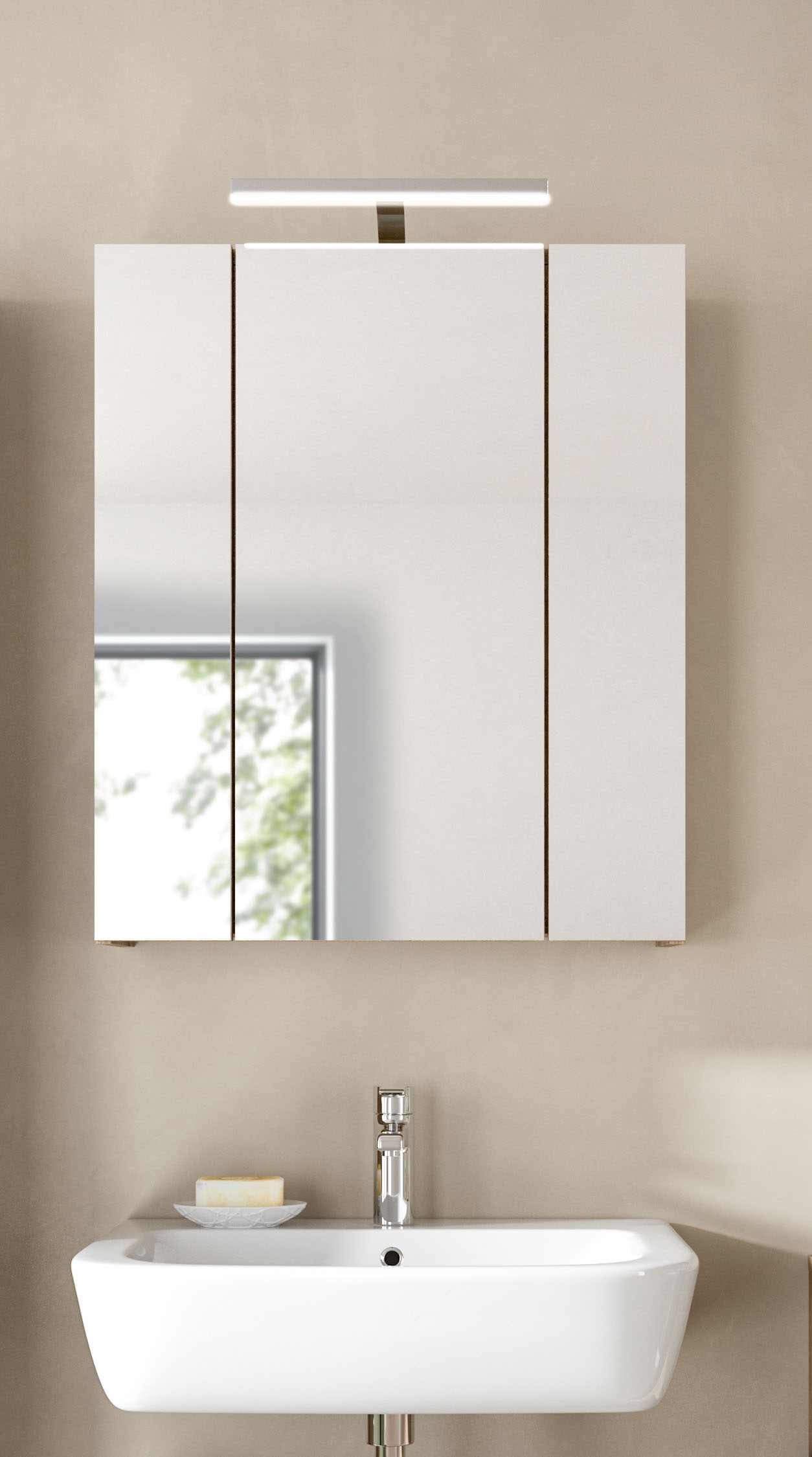 INOSIGN Spiegelschrank, (2 St.), Florenz, Spiegelschrank inkl. Beleuchtung, günstig online kaufen