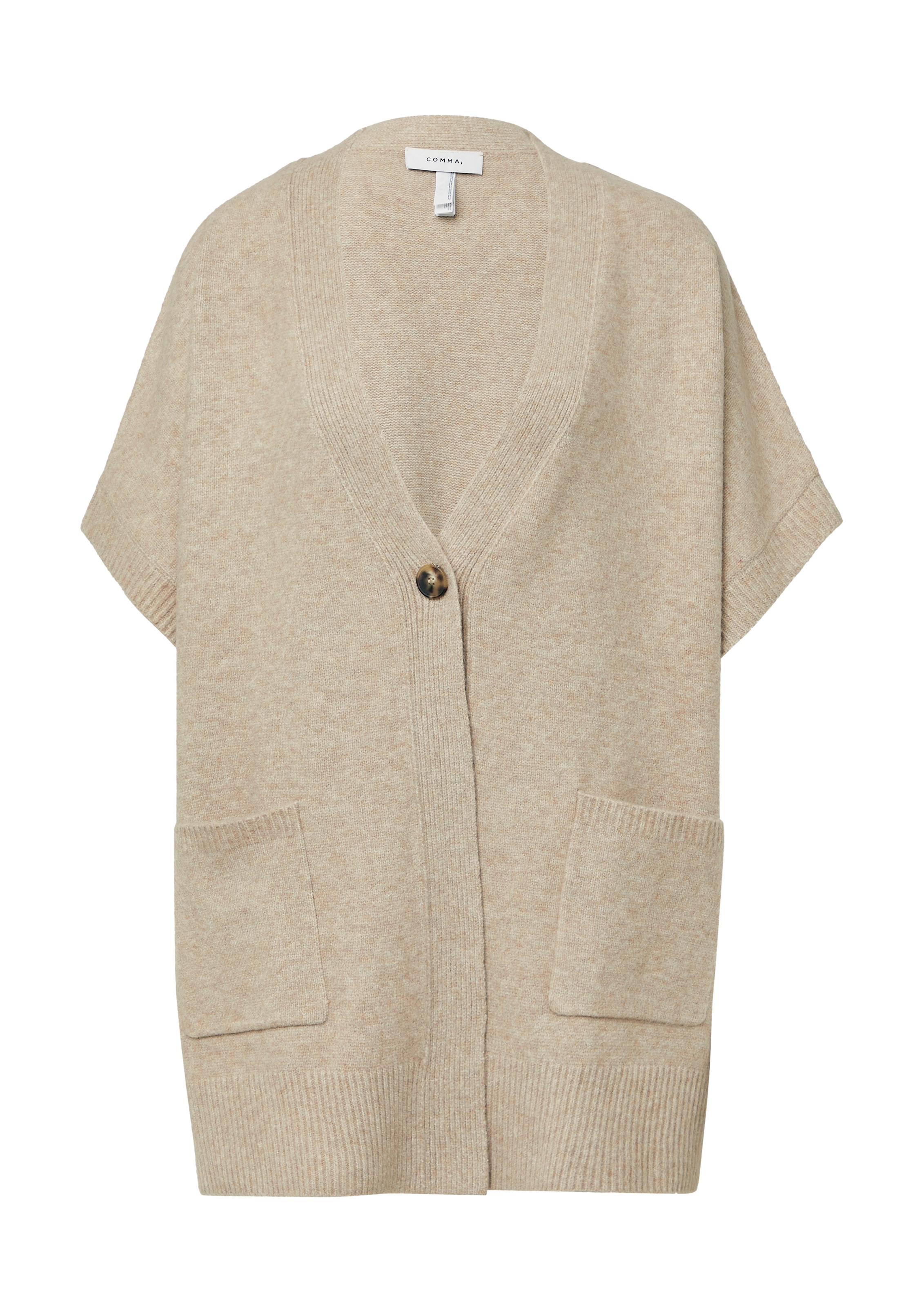 Comma im Poncho-Style mit 1-Knopf-Verschluss
