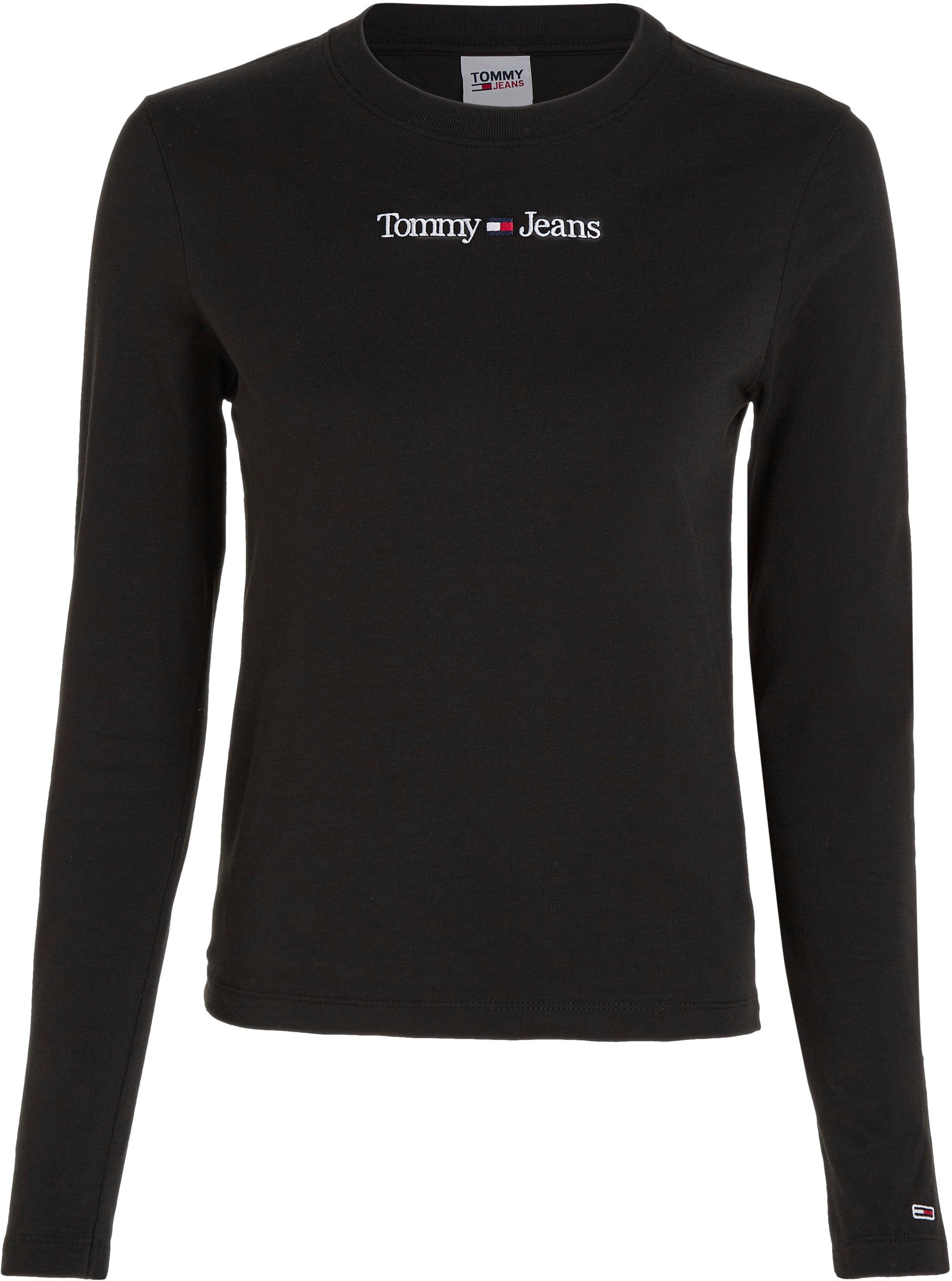 Tommy Jeans Langarmshirt »TJW BABY LINEAR bestellen SERIF Jeans BAUR online | LS«, Tommy gesticktem mit Logo-Schriftzug