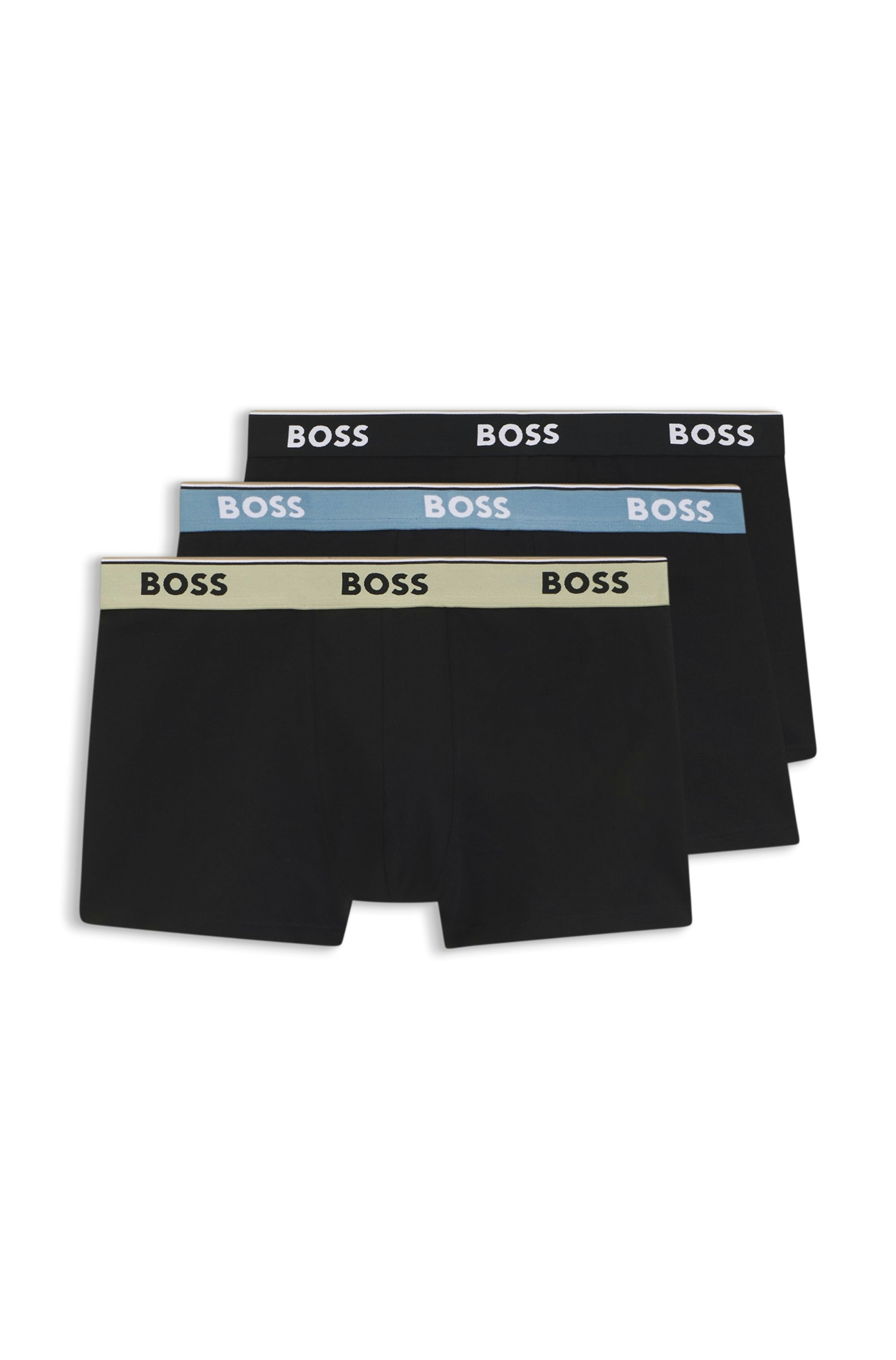 BOSS Packung, 3 Stk. aus Stretch-Baumwolle mit Logo-Bund, mittlere Bundhöhe