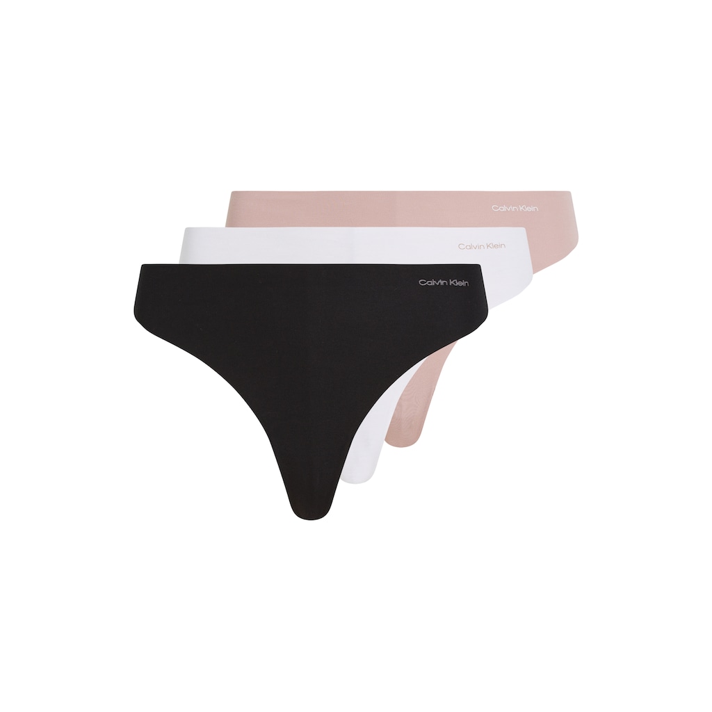 Calvin Klein Underwear Tanga »3 PACK THONG (MID-RISE)«, (Packung, 3 St., 3er-Pack), mit Logo-Print