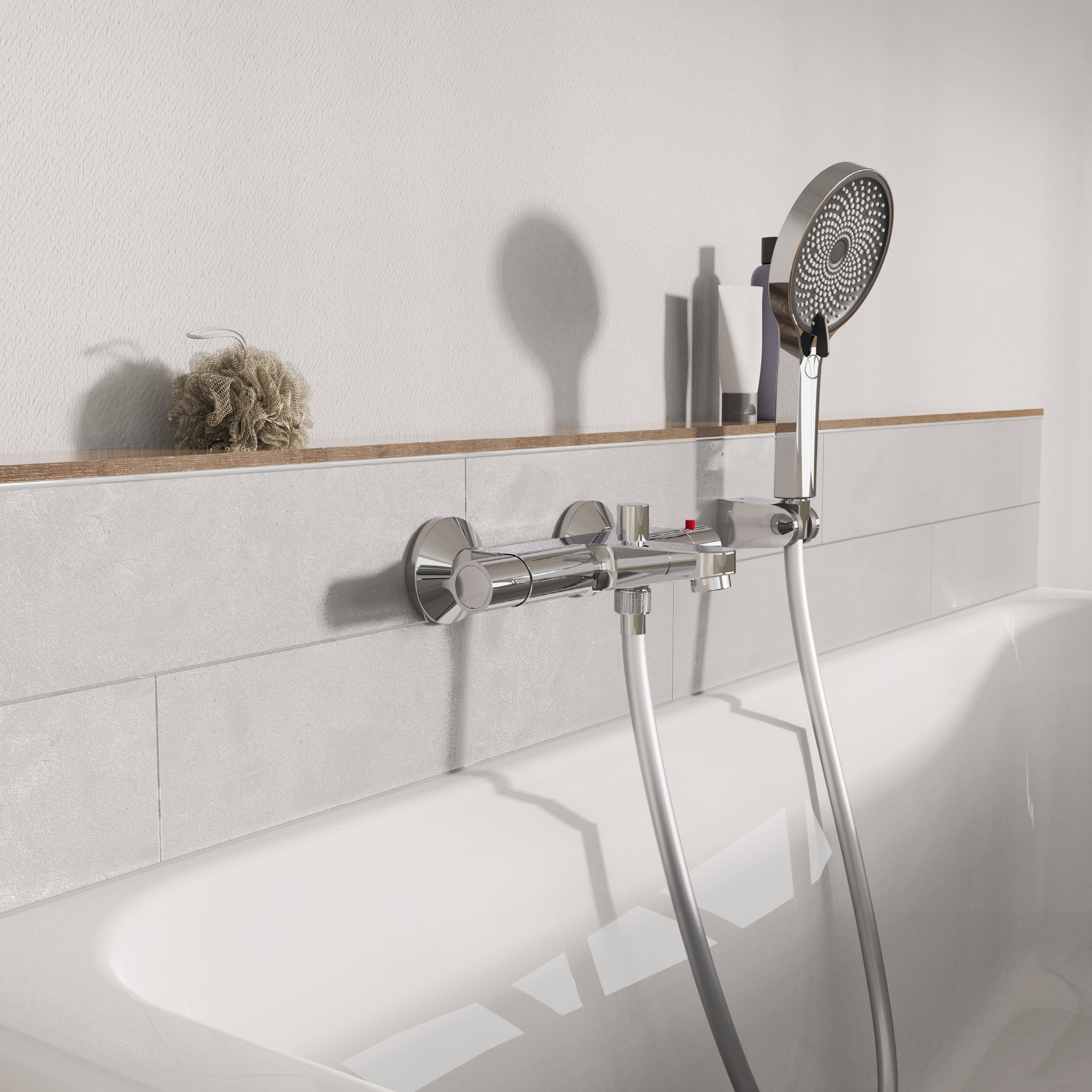 Thumbnail - welltime Brausegarnitur "Rio" Handbrause inkl. Schlauch, Mit 3 Strahlarten