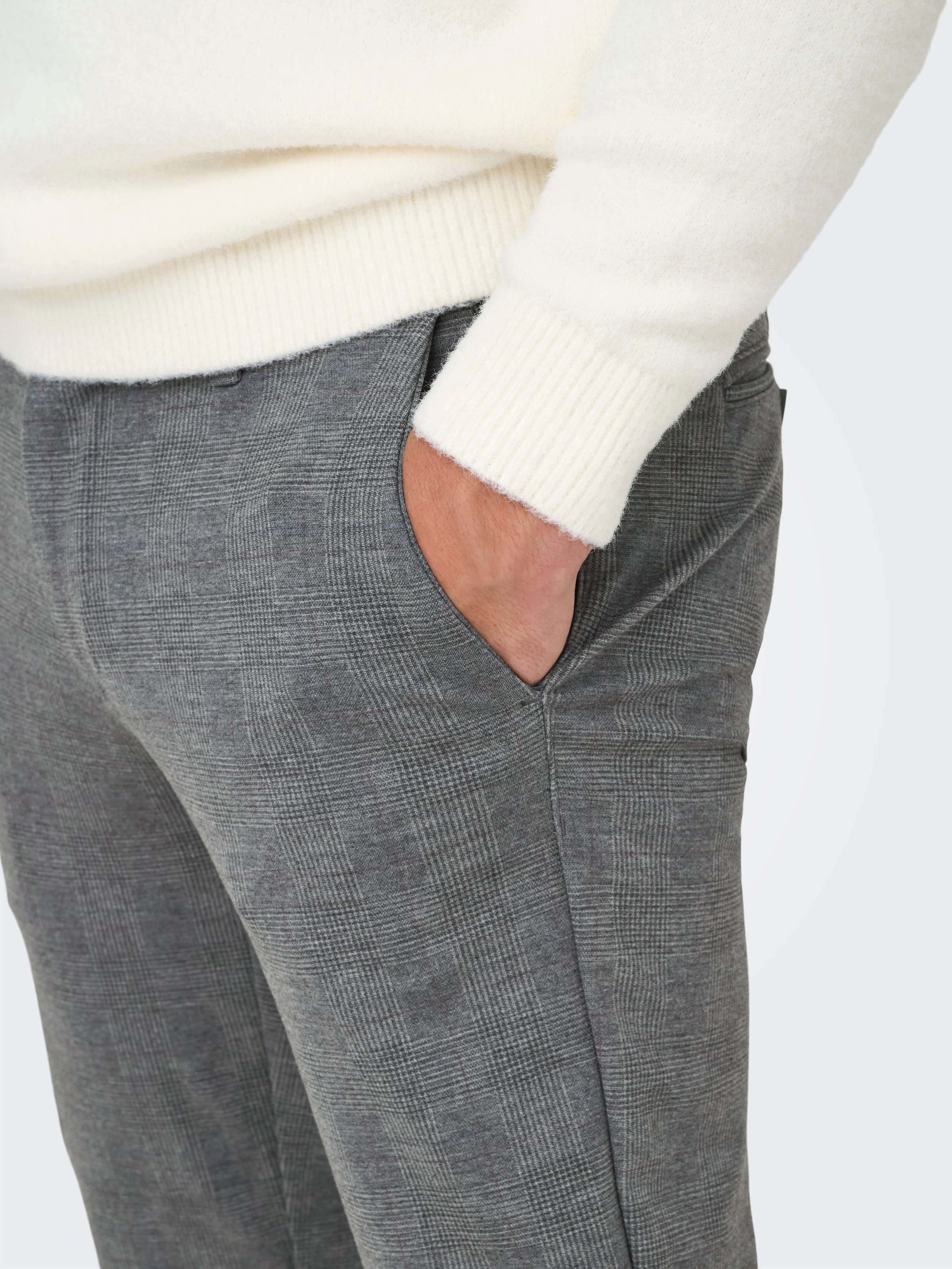 ONLY & SONS Chinohose "ONSMARK SLIM CHECK 020919 PANT NOOS" günstig online kaufen