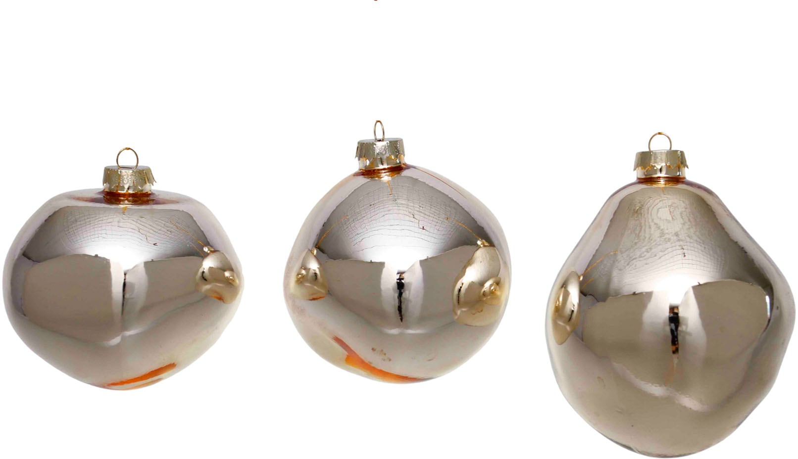 Leonique Weihnachtsbaumkugel "Birdelle glänzend, Weihnachtsdeko, Christbaumschmuck, Christbaumkugeln", (Set, 3 St.), Bau