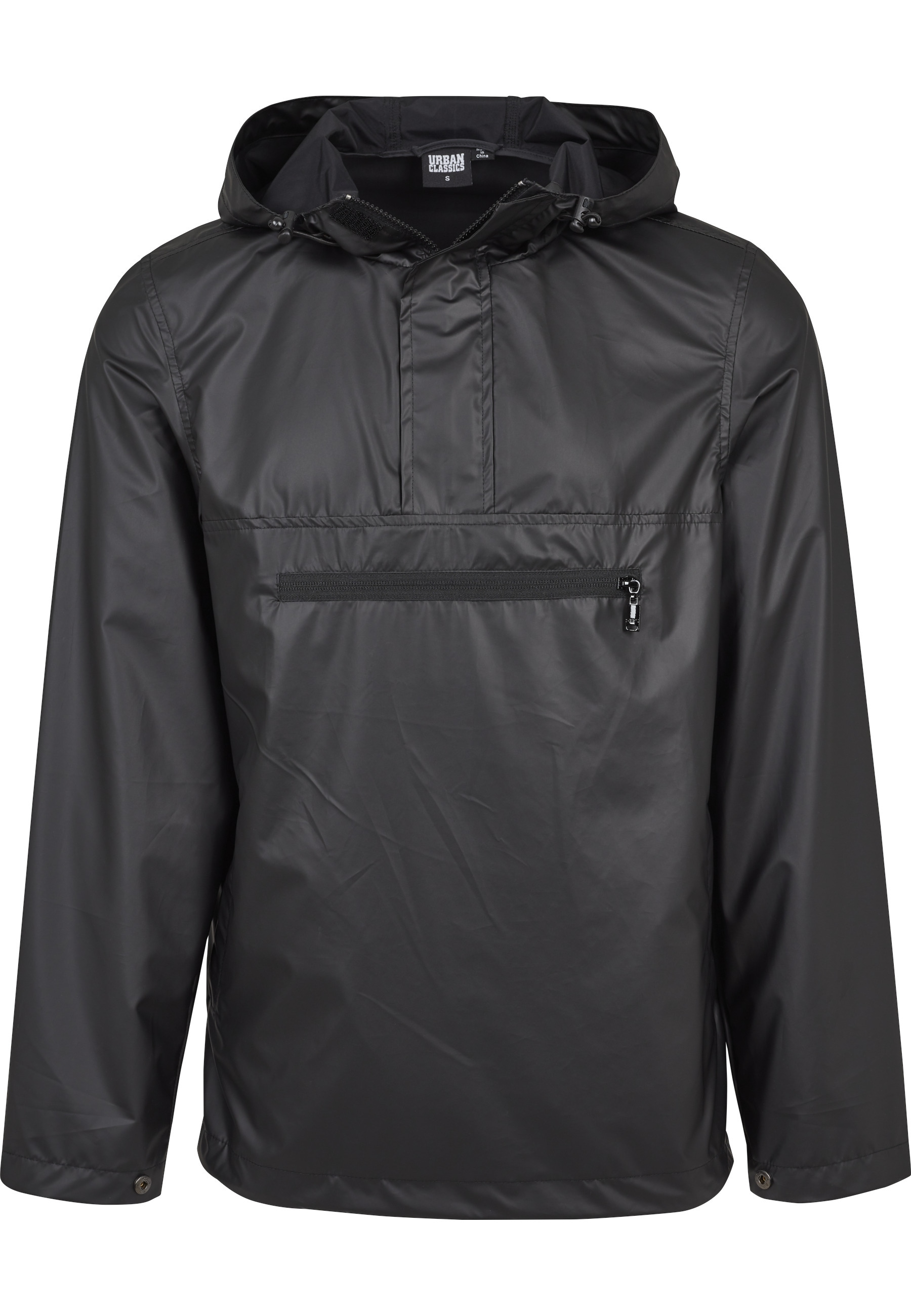 URBAN CLASSICS Allwetterjacke "Urban Classics Herren Light Pull Over Jacket" 1 Stk. tlg. mit Kapuze