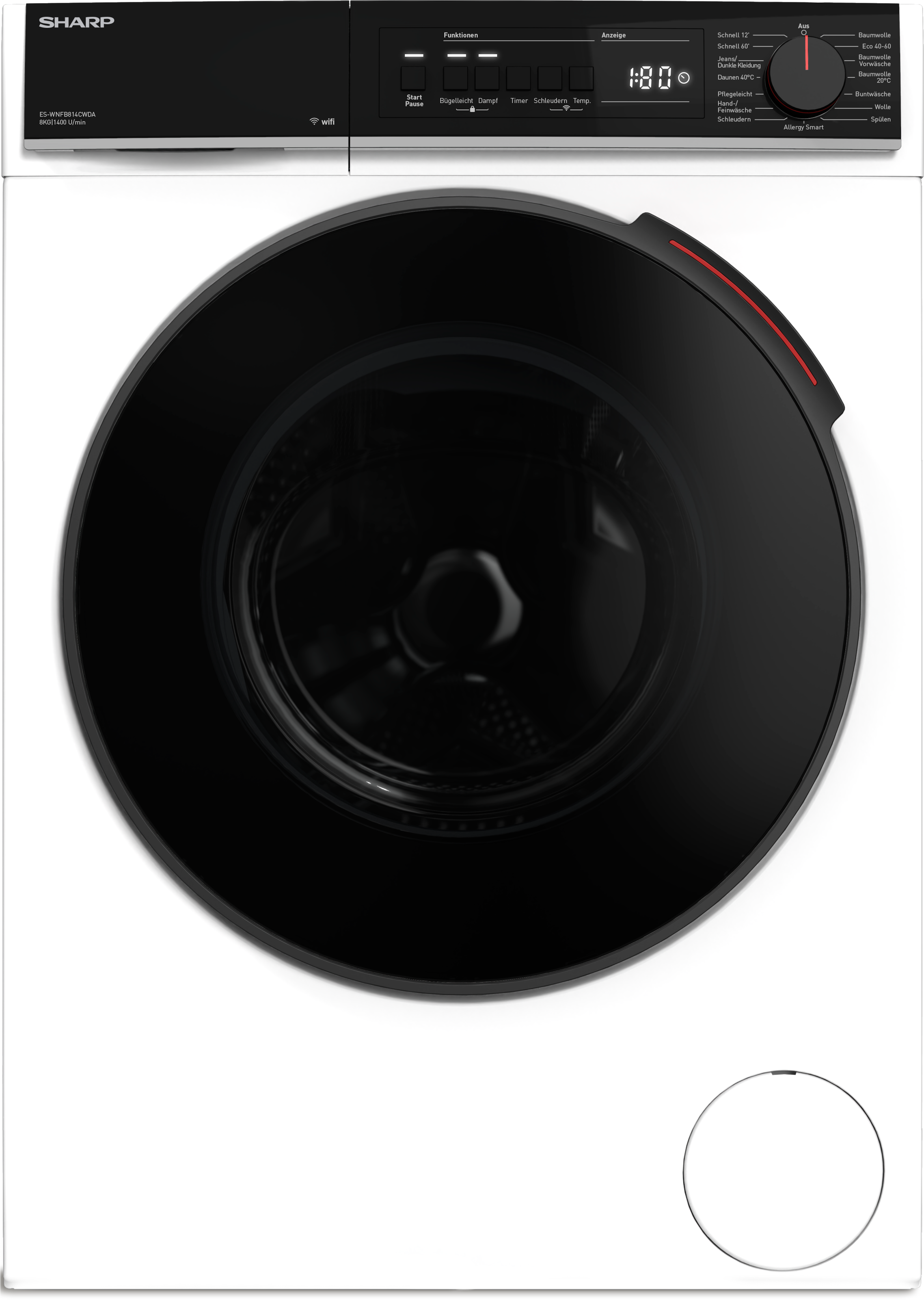 Sharp Waschmaschine Mid Class "ES-WNFB814CWDA-DE" 8 kg 1400 U/min 8kg / +WI günstig online kaufen