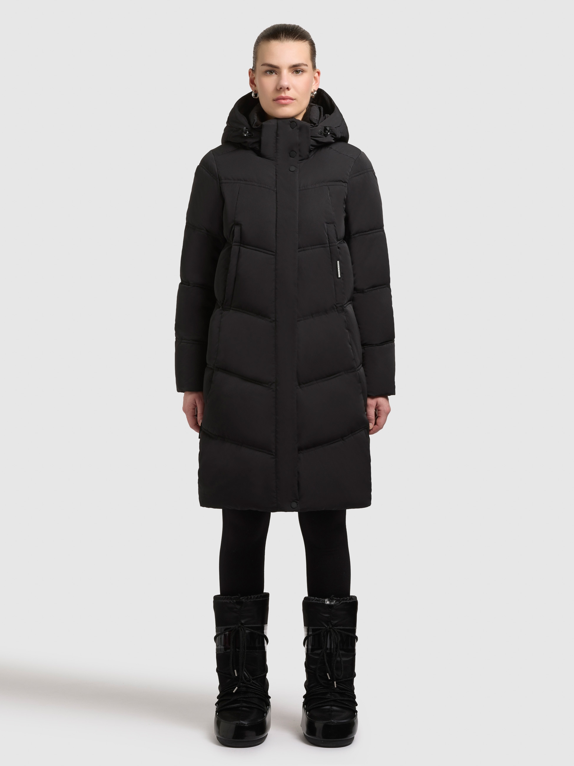 khujo Steppmantel »GRAYA2« Windschutzblende mit Magnetverschluss