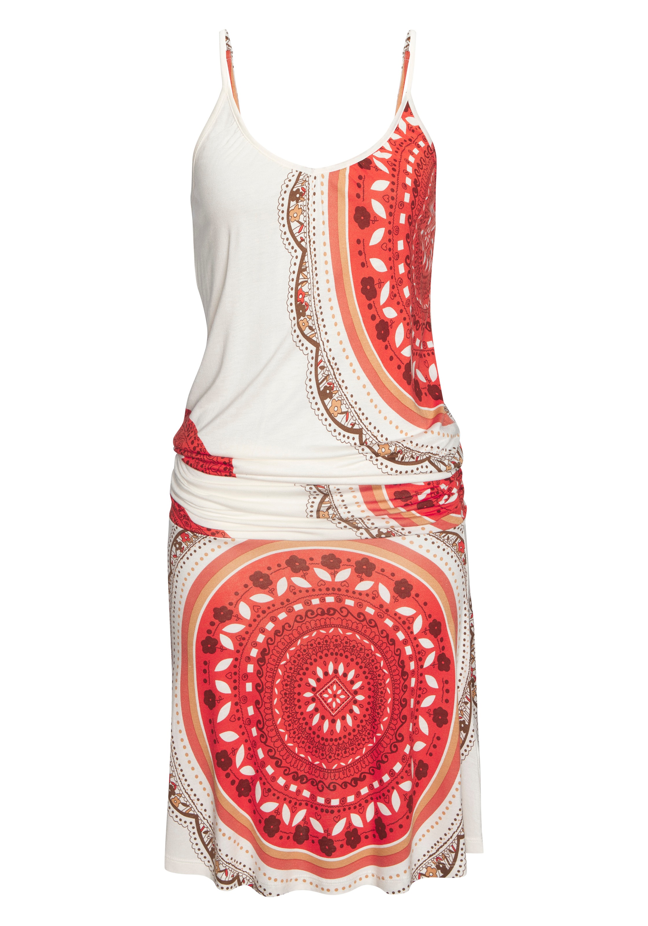 Beachtime Strandkleid, mit Alloverprint und verstellbaren Trägern, Sommerkl günstig online kaufen