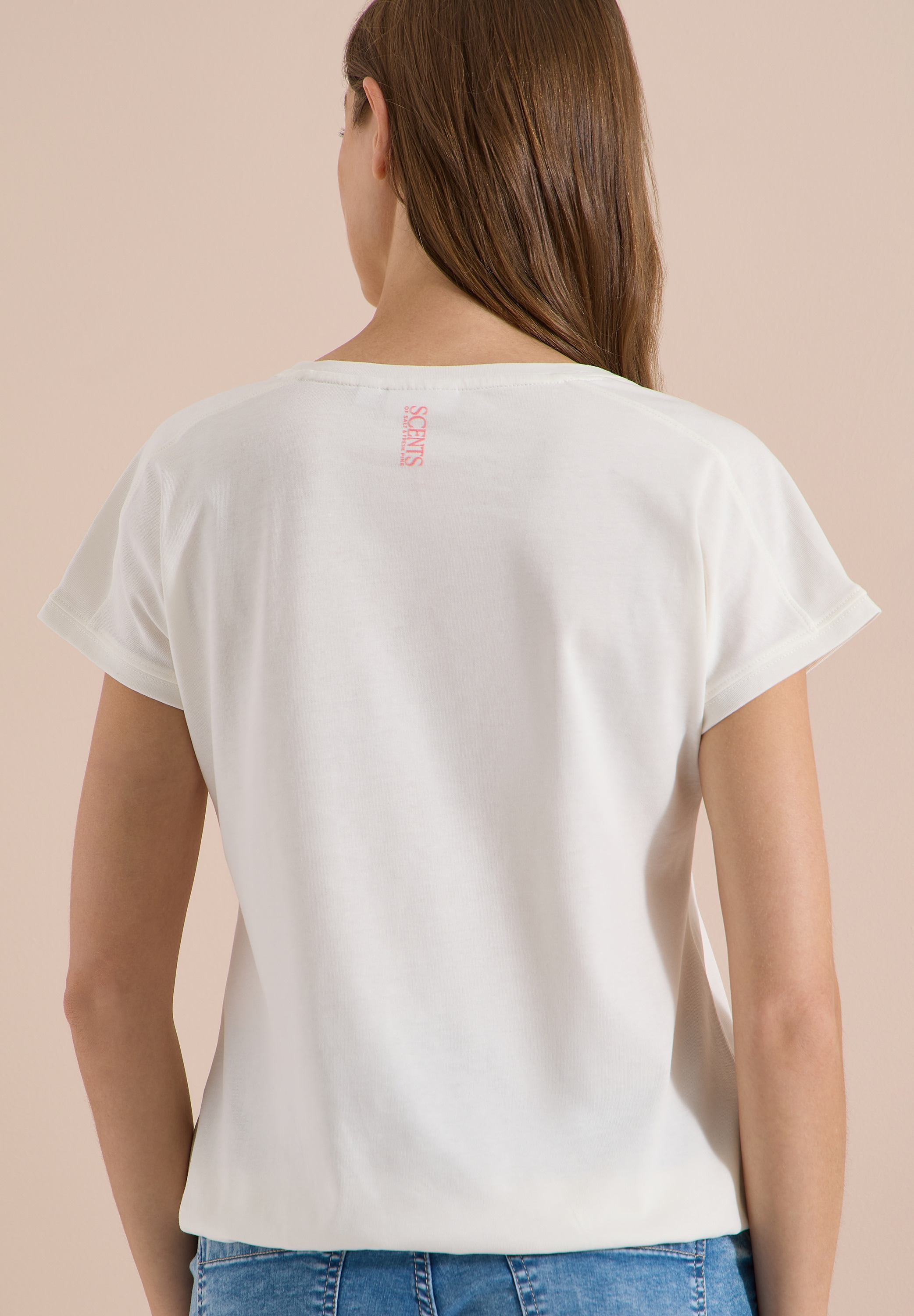 Cecil Kurzarmshirt Sommershirt mit Rundhals und Embroidery