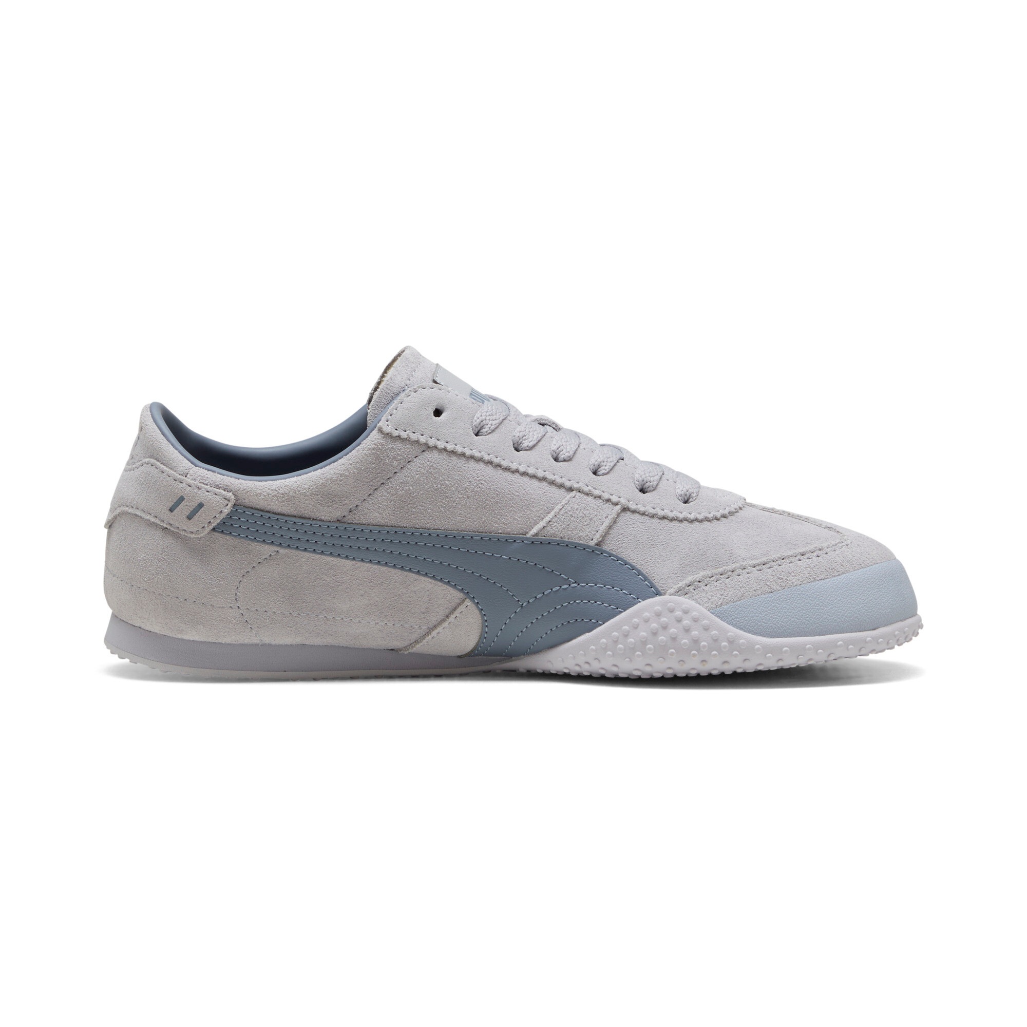 Sneaker PUMA "BELLA UT CLASSIC", Damen, Gr. 40,5, vibrant silber, gray sky, Leder, mehrfarbig, Schuhe Sneaker, aus Leder, mit Synthetik-Innenmaterial, mit Schnürverschluss 2
