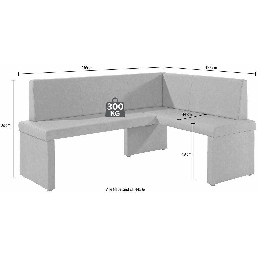 Homexperts Eckbankgruppe, (Set, 4 tlg.)