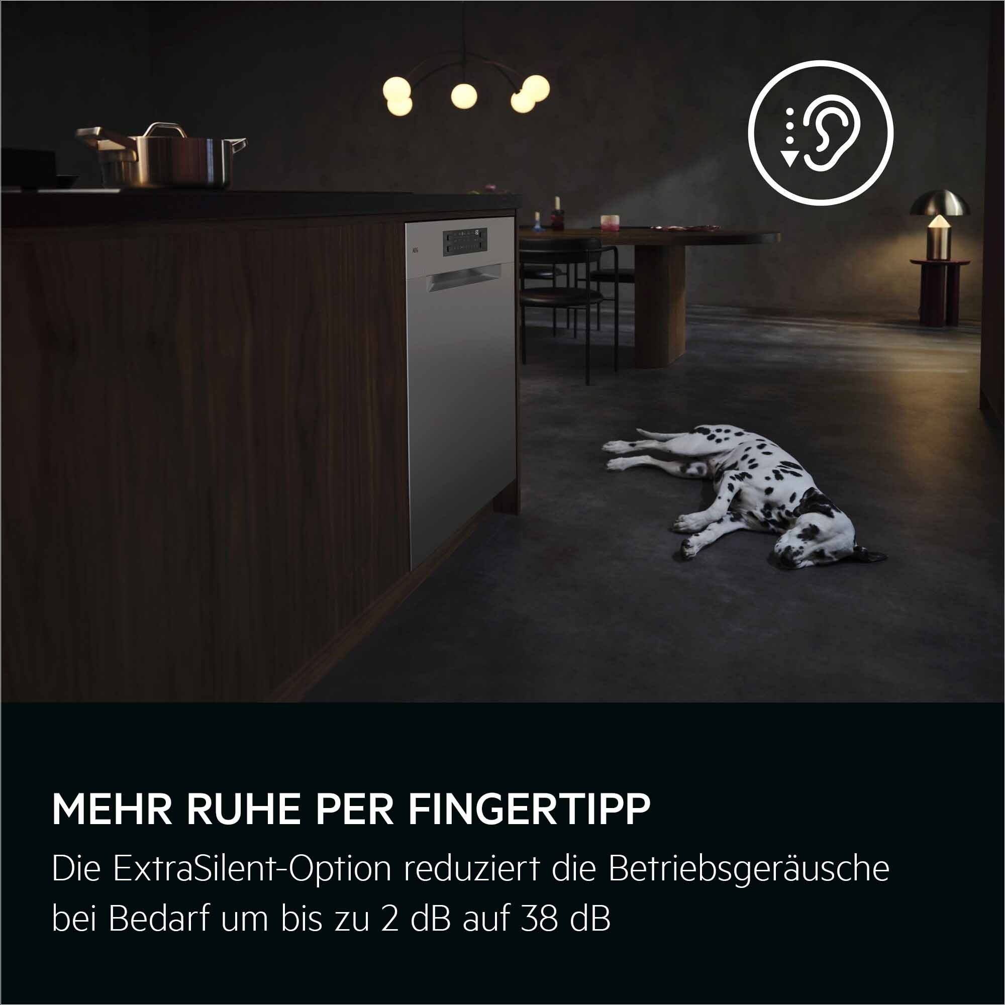 AEG Unterbaugeschirrspüler 9000 »GU9200X2SCM« Leise Spülmaschine 38 dB kraftvoll gegen Eingebranntes EEK A-10%