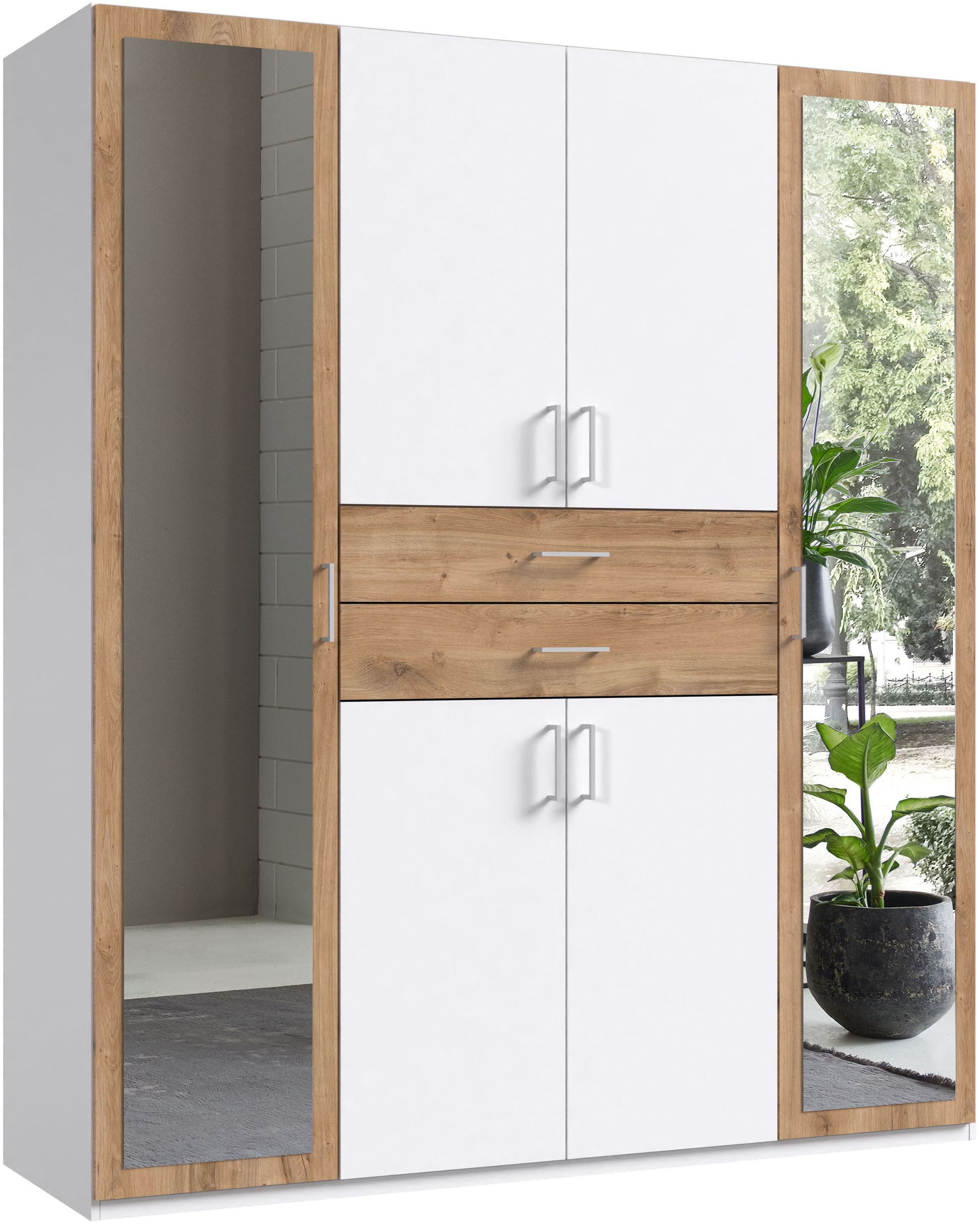Wimex Kleiderschrank "Diver Drehtürenschrank mit Spiegel, 180, 225 o. 270cm günstig online kaufen